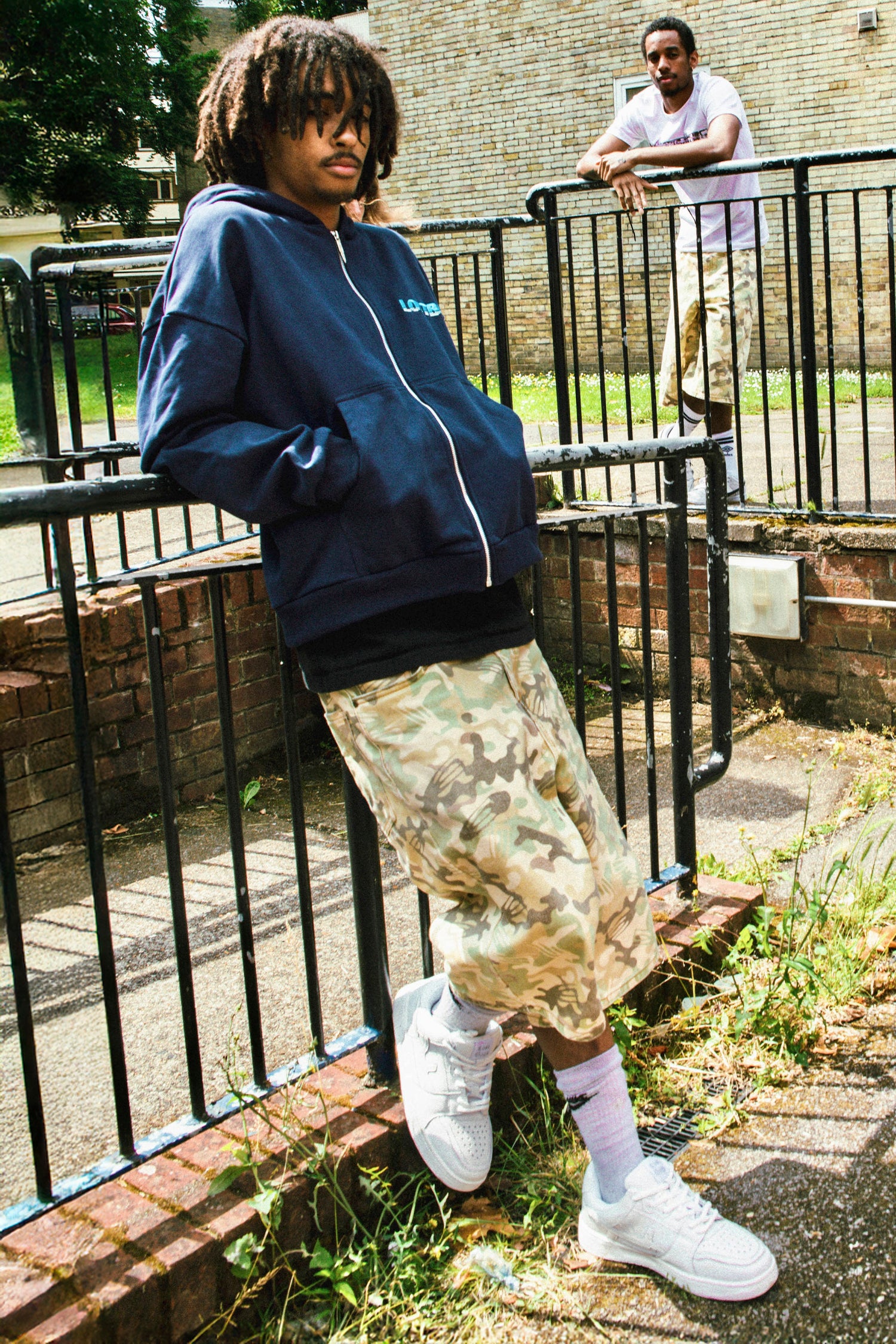 LOST BOYS AOP - CAMO JORTS Jorts Logo Camouflage