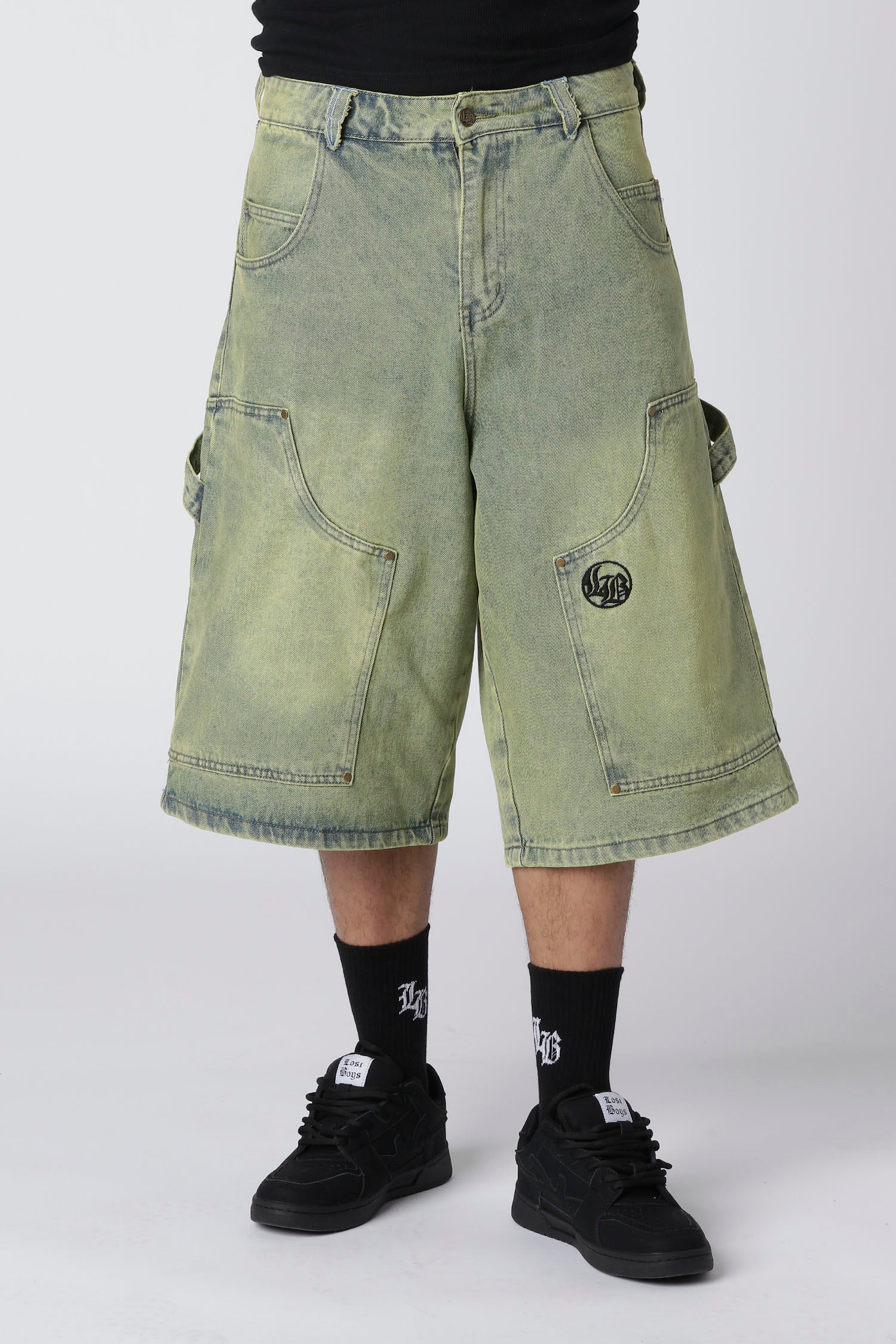 LOST BOYS CARPENTER JORTS Jorts Acid Wash
