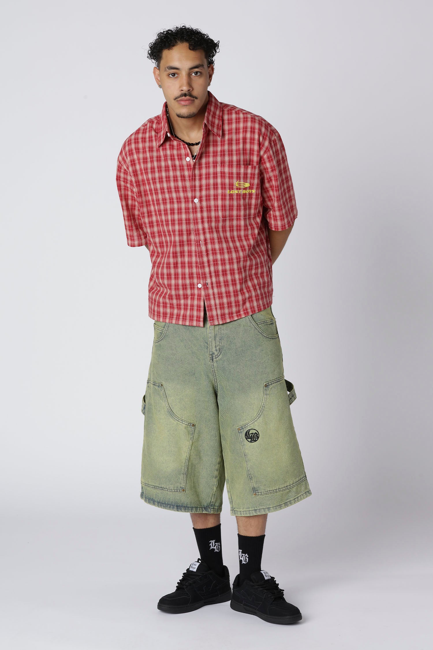 LOST BOYS CARPENTER JORTS Jorts Acid Wash