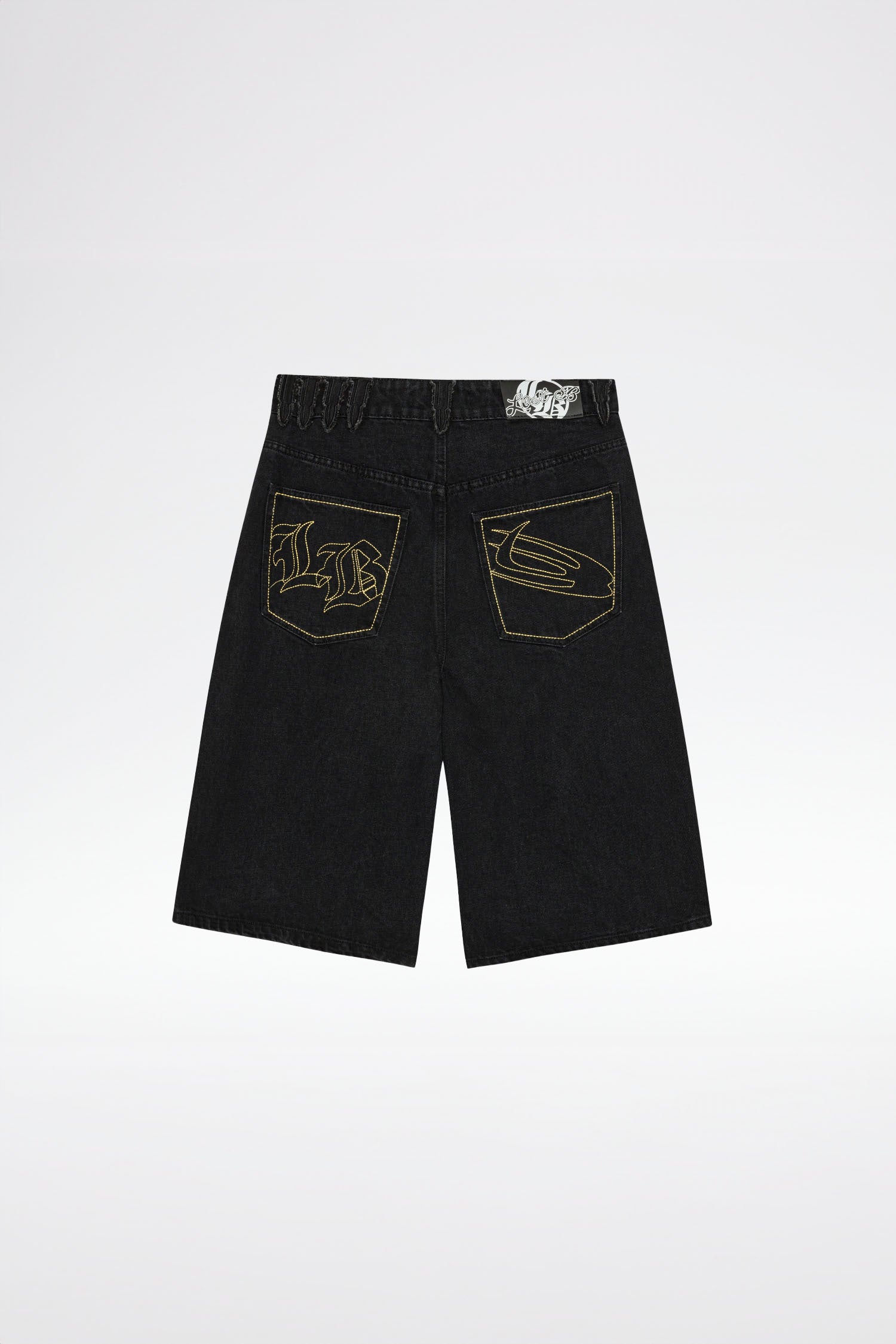 LOST BOYS EMBROIDERY JORTS Jorts Black