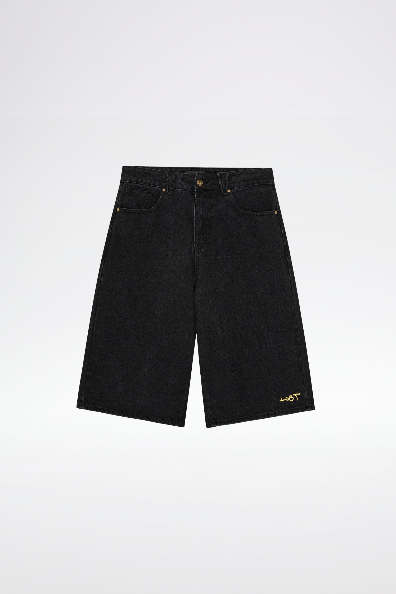 LOST BOYS EMBROIDERY JORTS Jorts Black