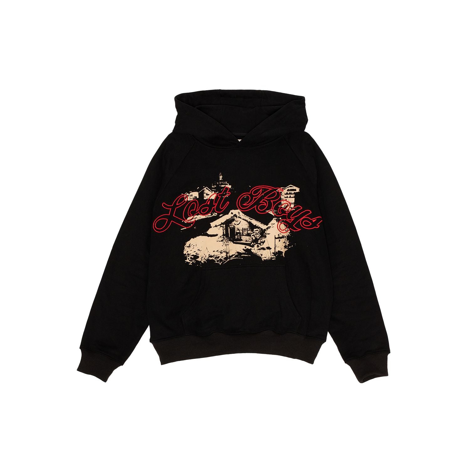RAGLAN HOODIE BLACK