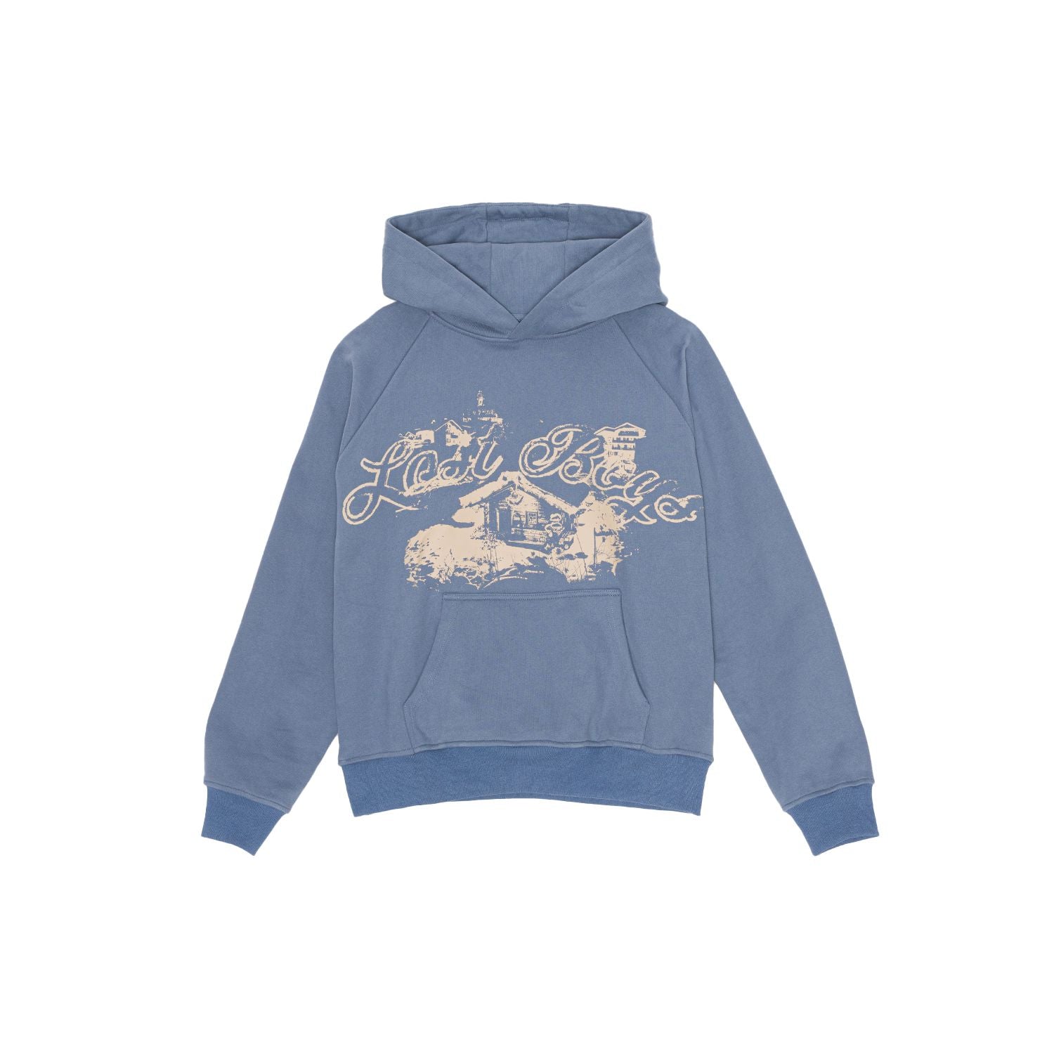 RAGLAN HOODIE BLUE