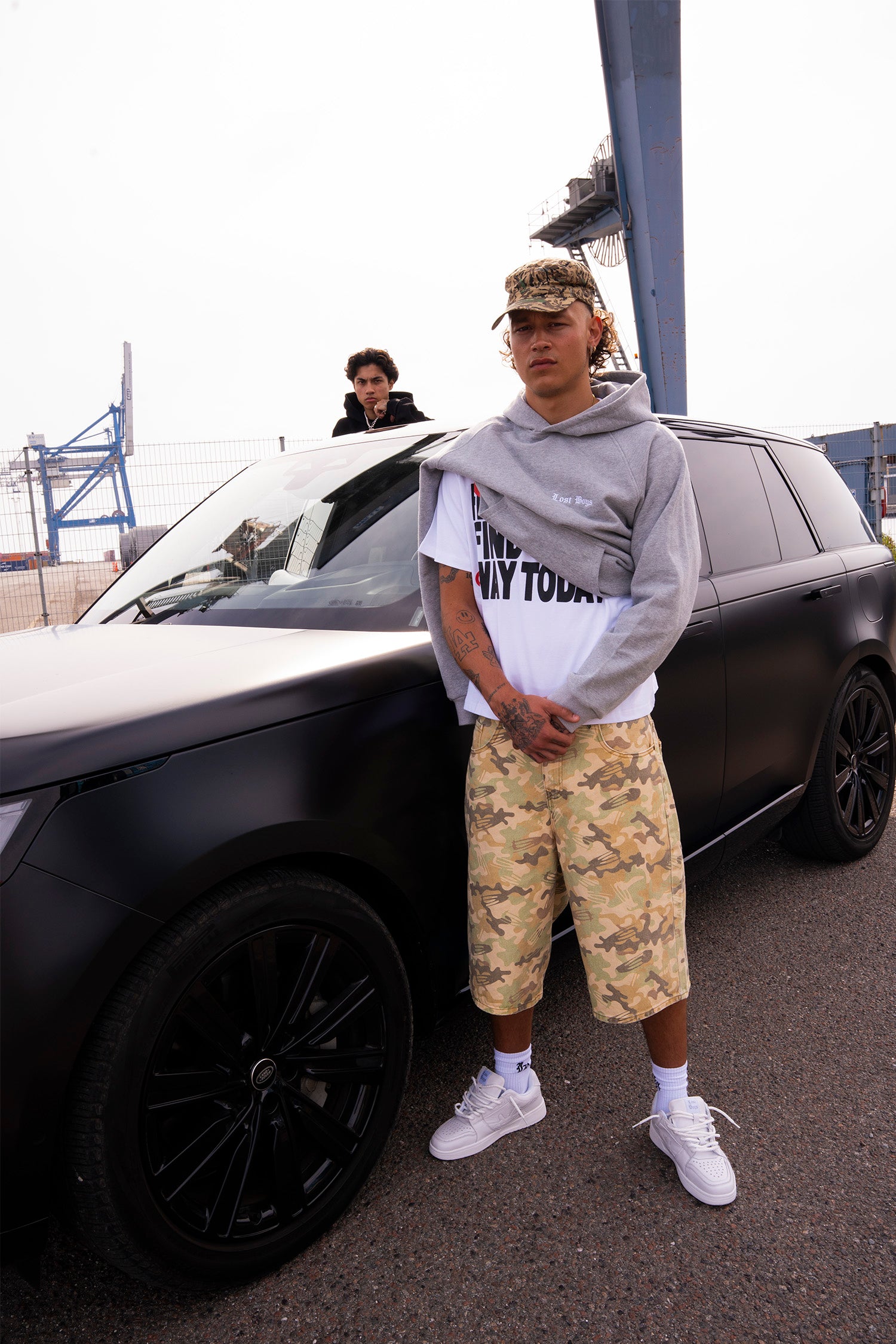 LOST BOYS AOP - CAMO JORTS Jorts Logo Camouflage