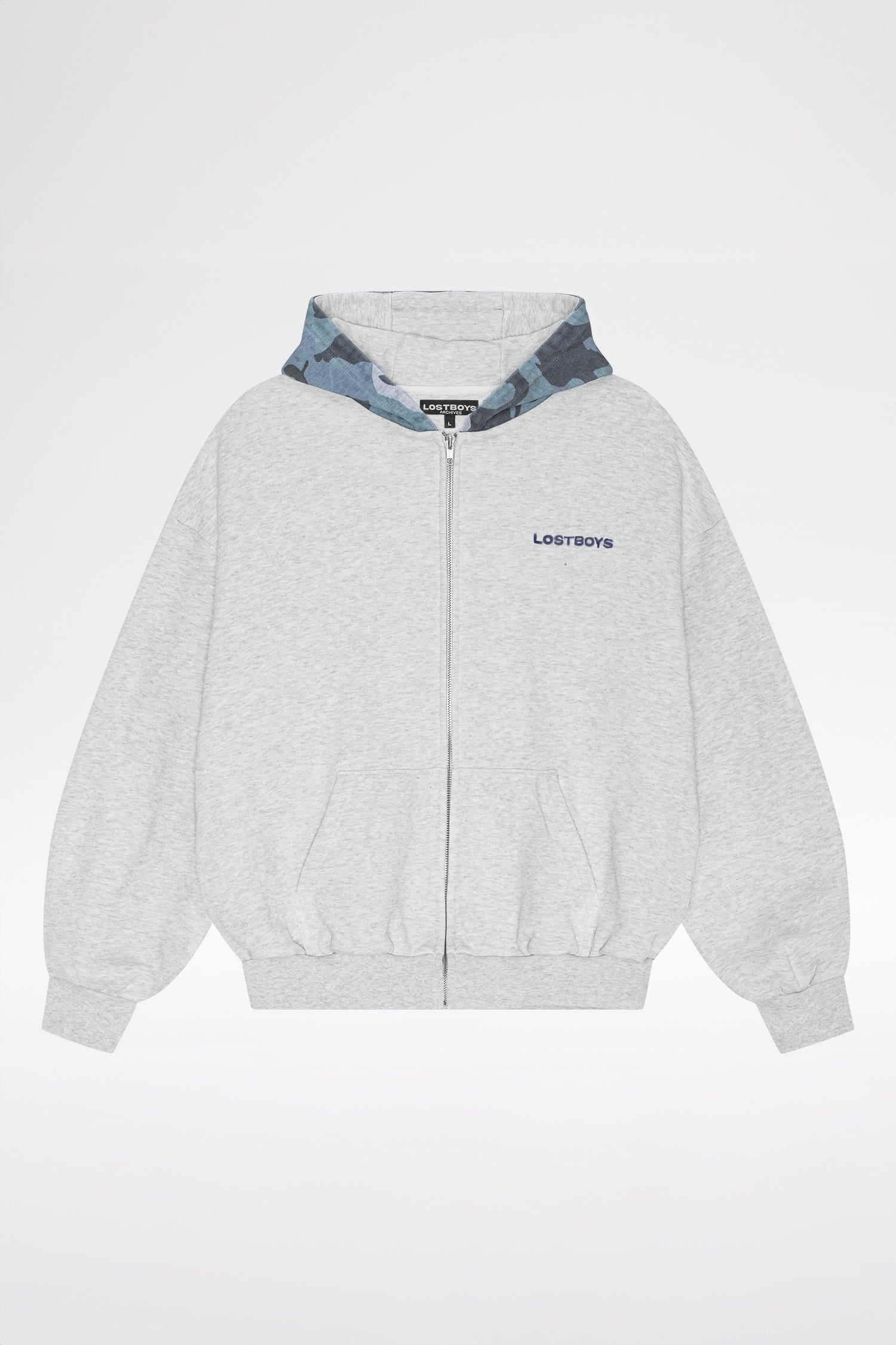 LOST BOYS HEAVYHITTER ZIP HOODIE Sweat Gray