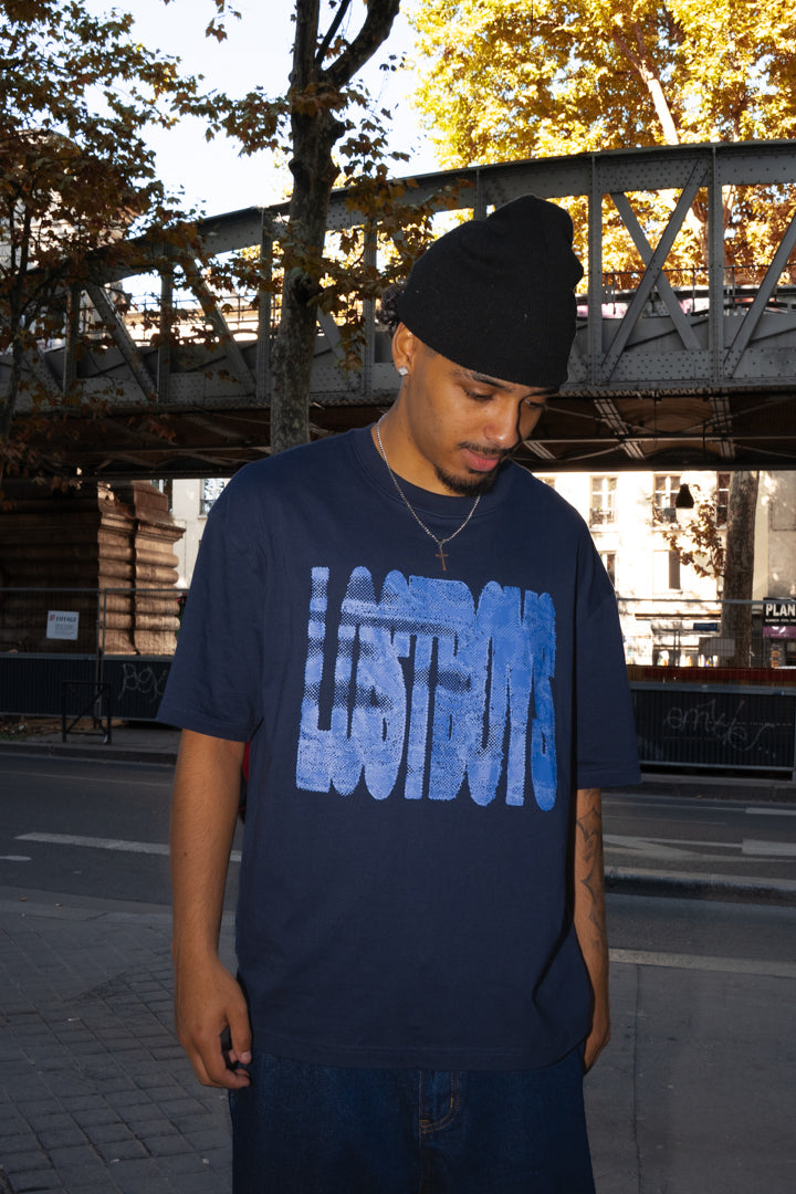 LOST BOYS BLUE STATIC TEE T-Shirt Blue