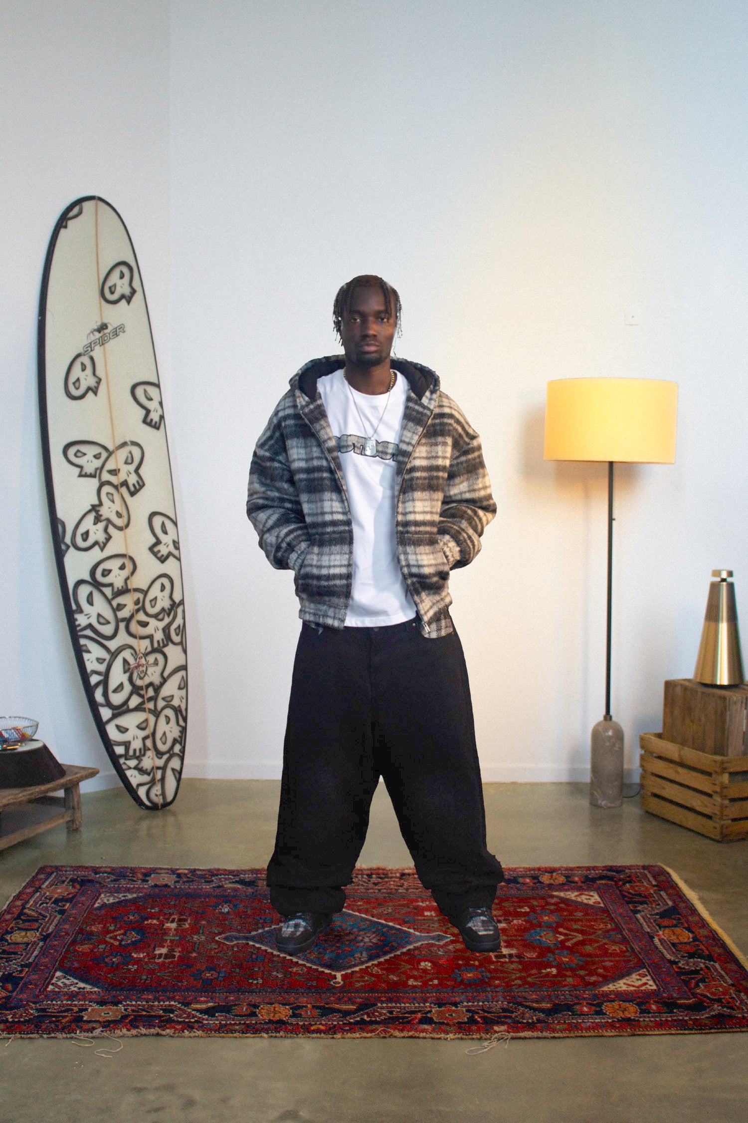LOST BOYS CHECKERED 270 TWILL PANT Pants Black
