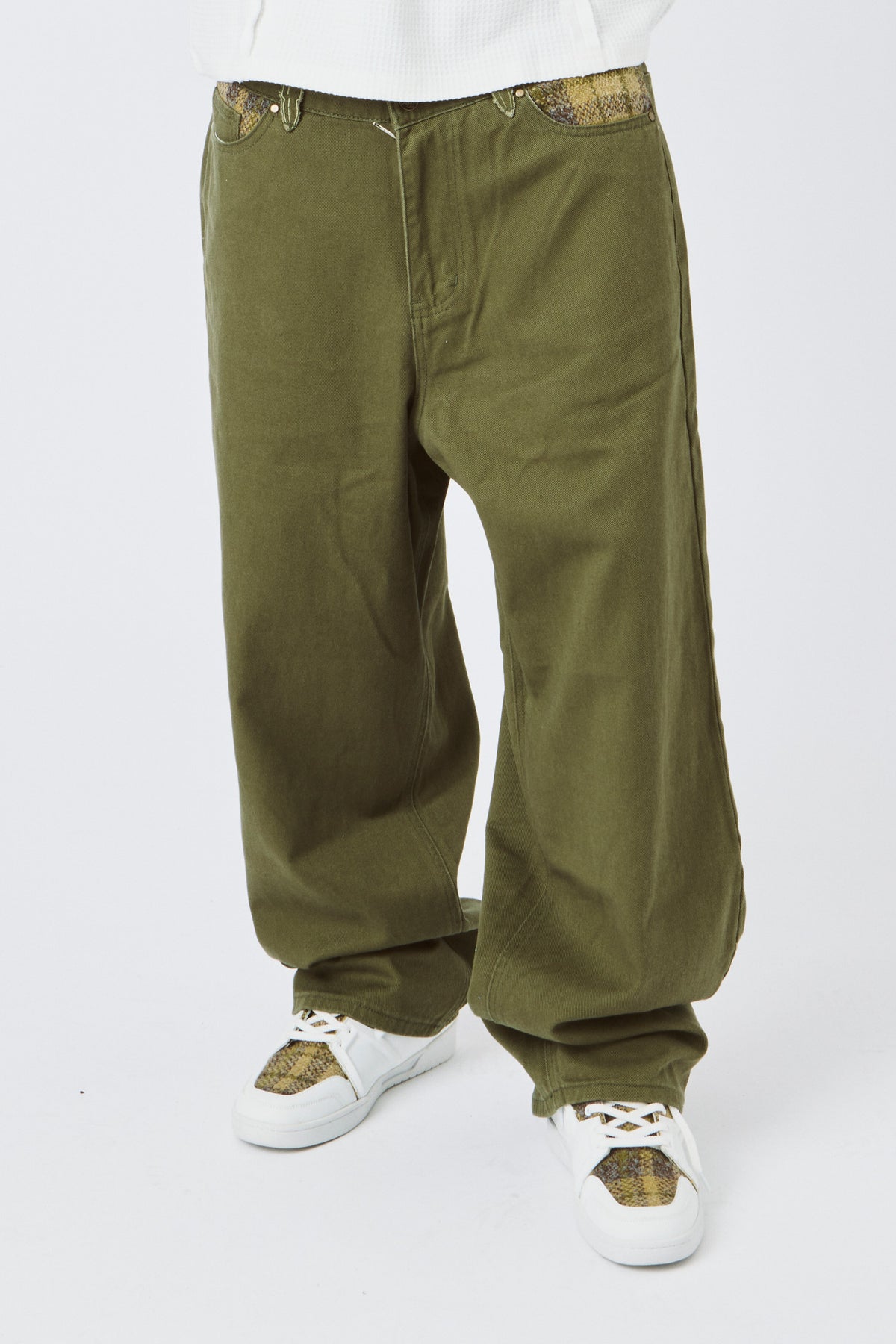 LOST BOYS CHECKERED 270 TWILL PANT Pants Moss Green