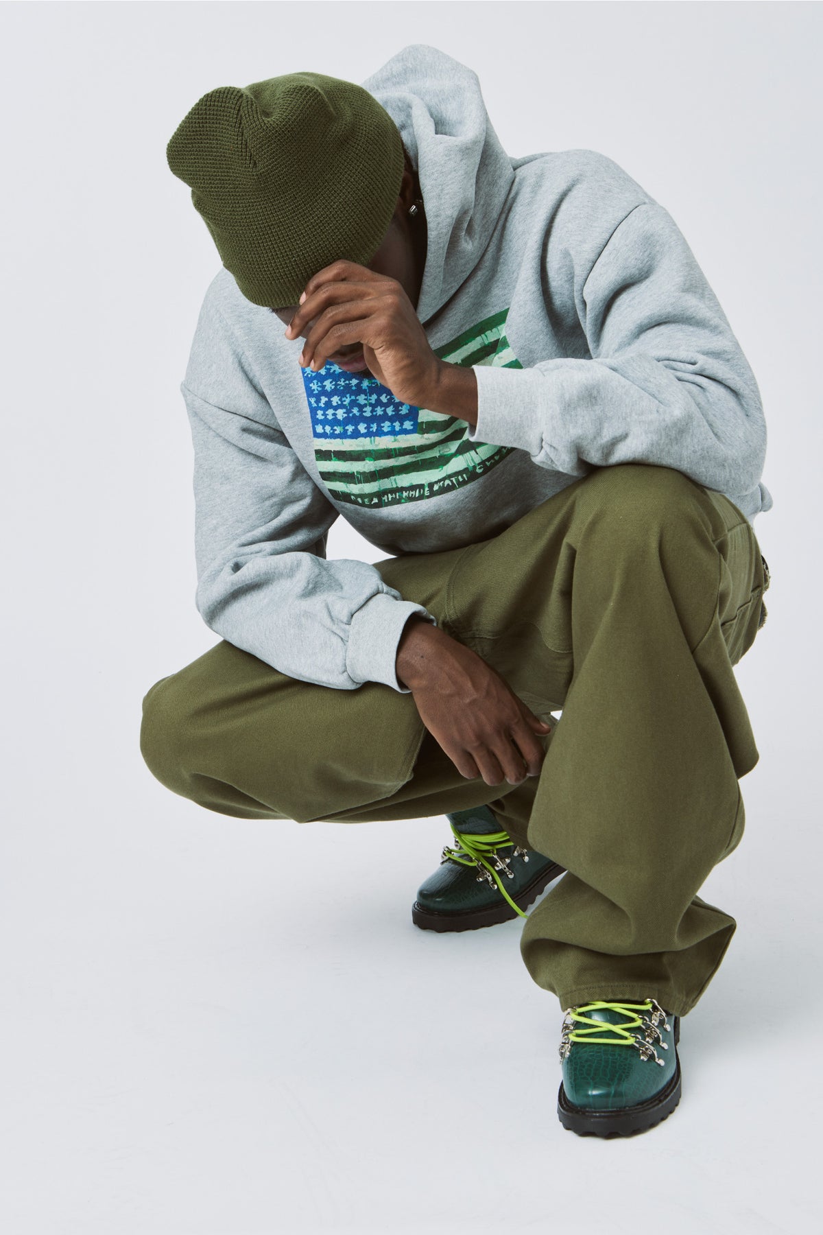 LOST BOYS CHECKERED 270 TWILL PANT Pants Moss Green