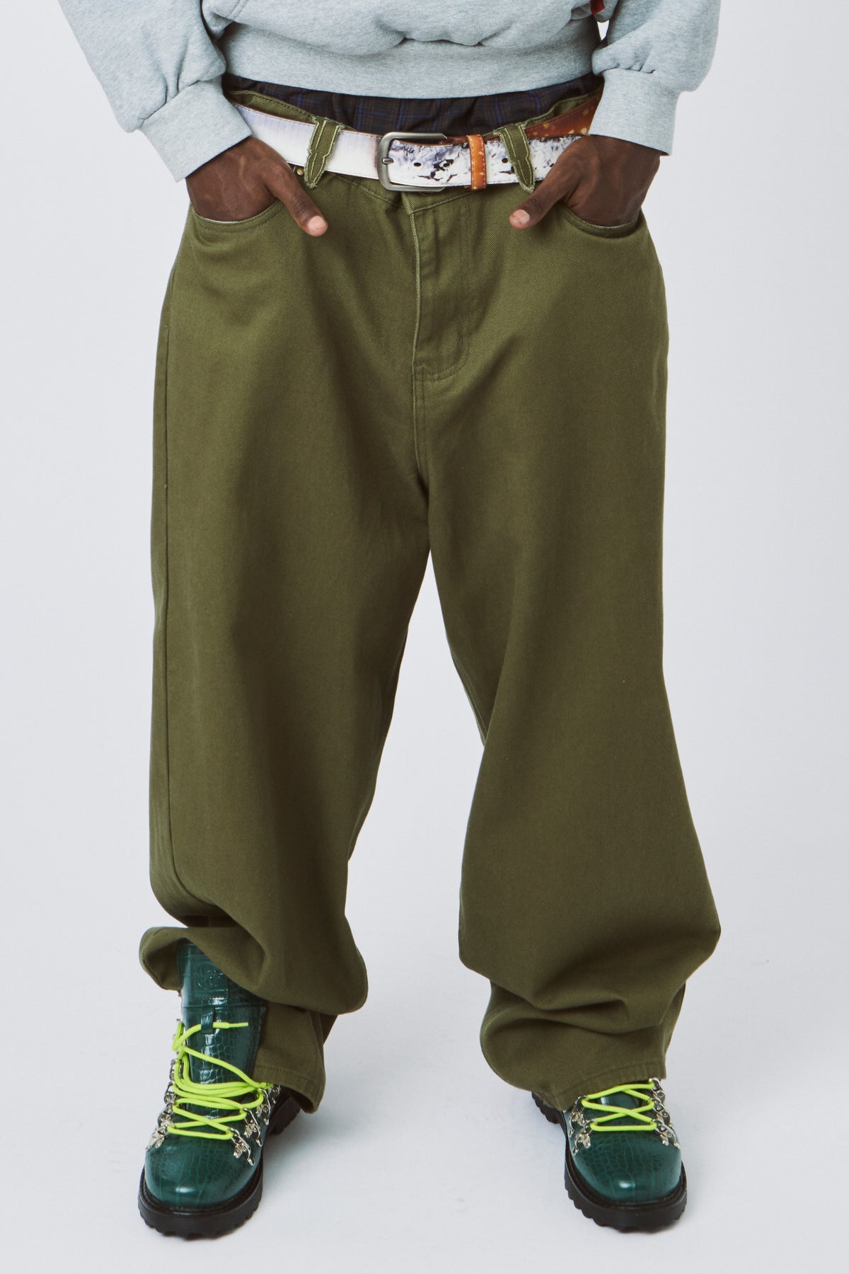 LOST BOYS CHECKERED 270 TWILL PANT Pants Moss Green