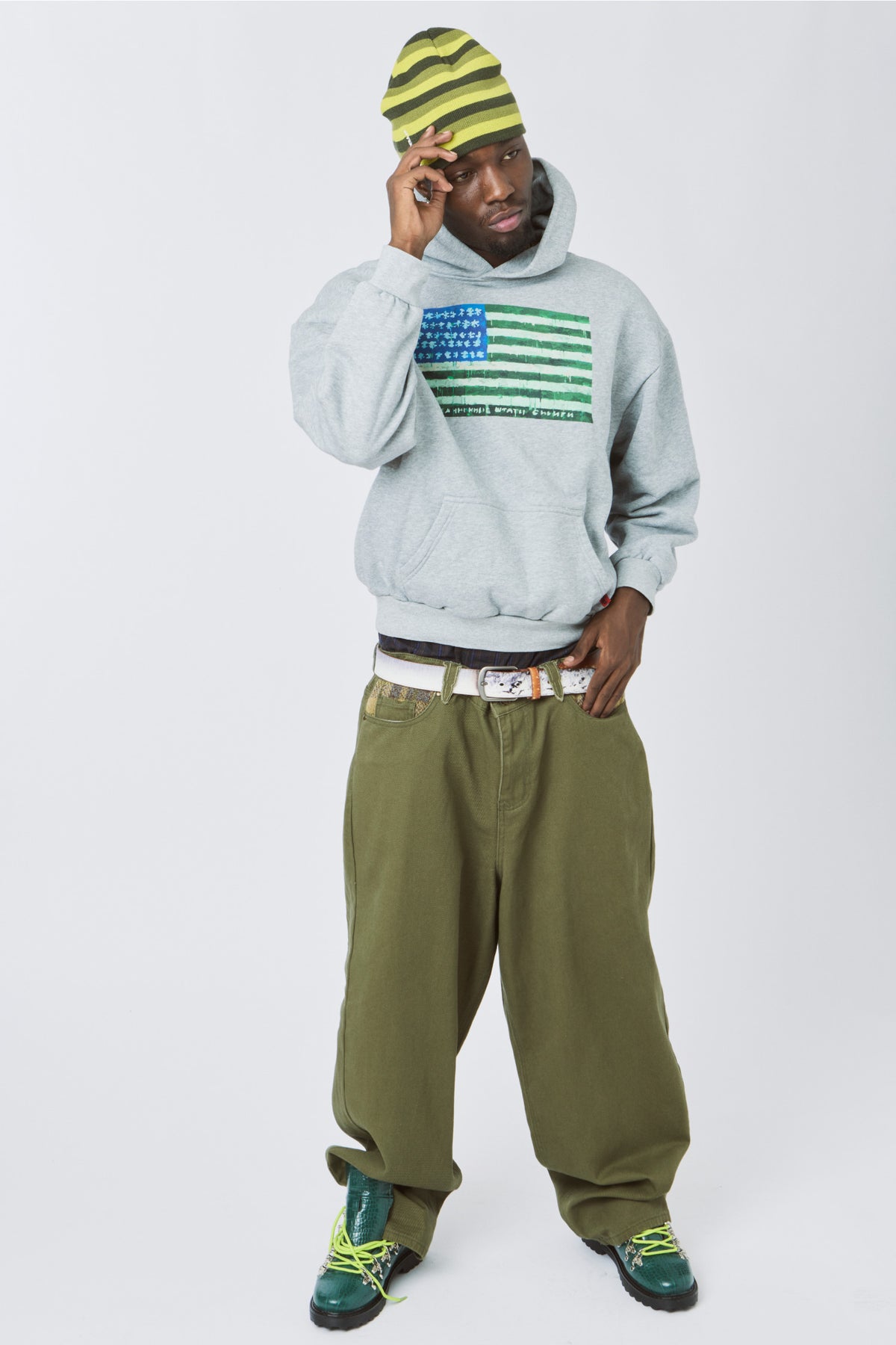 LOST BOYS CHECKERED 270 TWILL PANT Pants Moss Green