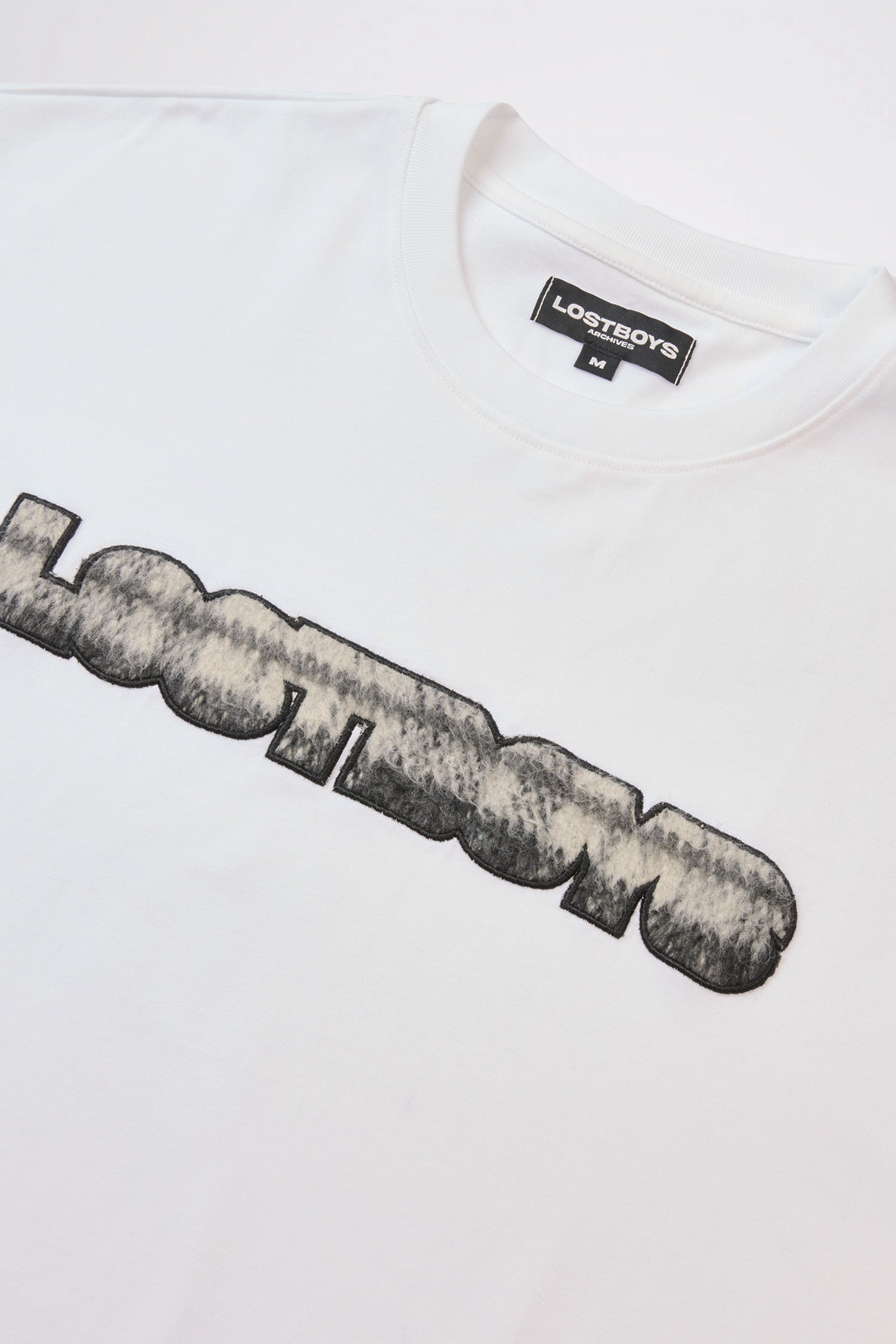 LOST BOYS CHECKERED SCRIPT TEE T-Shirt White
