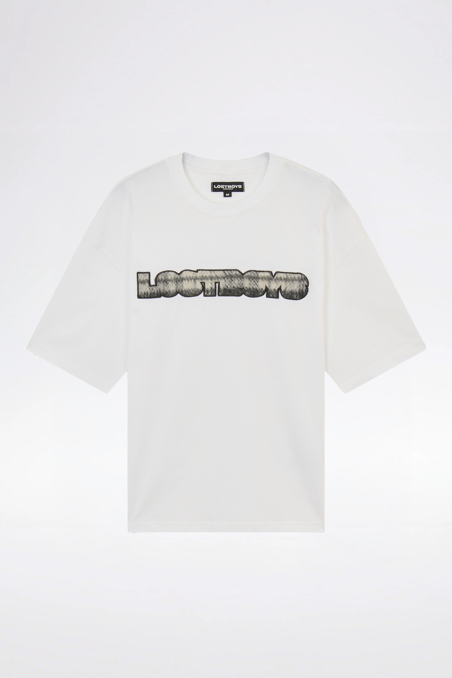 LOST BOYS CHECKERED SCRIPT TEE T-Shirt White