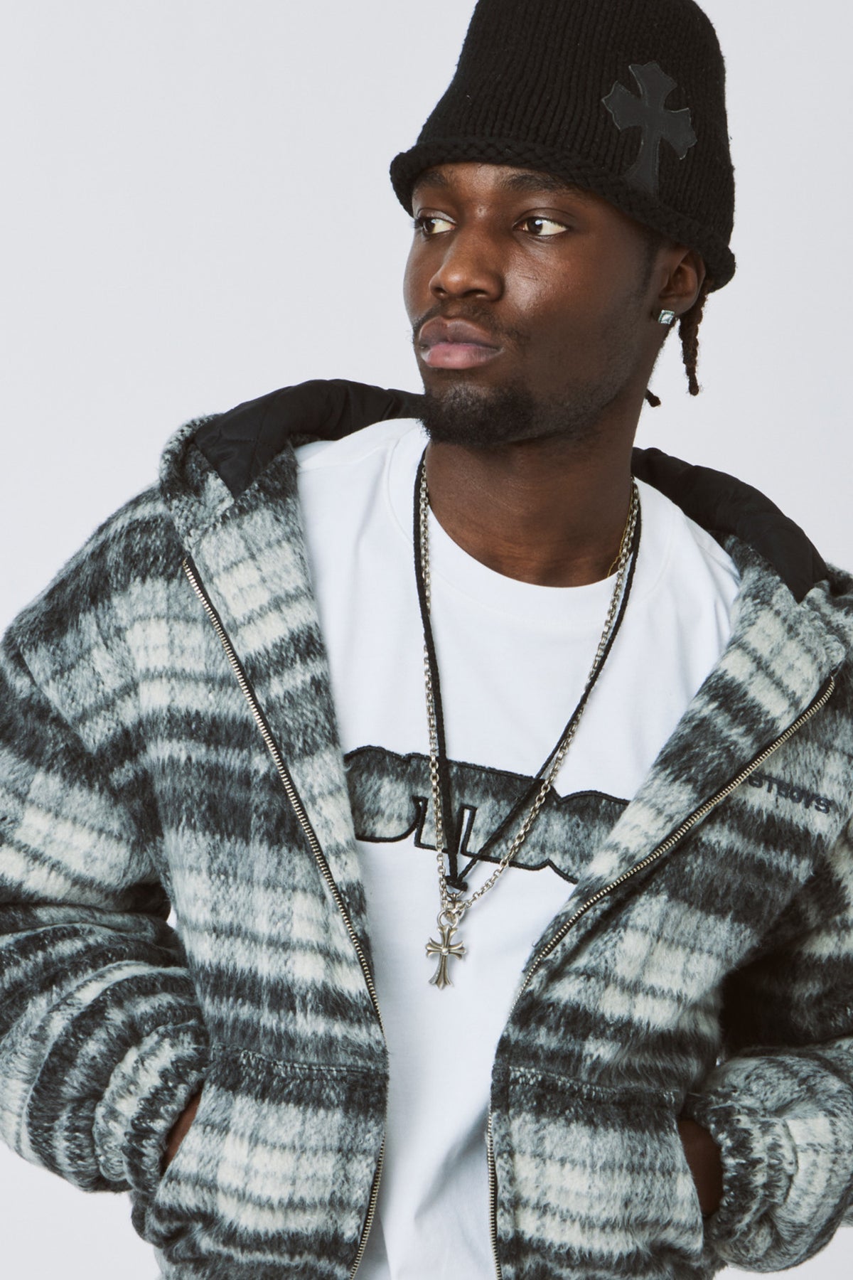 LOST BOYS CHECKERED JACKET Jacket Black Checkered