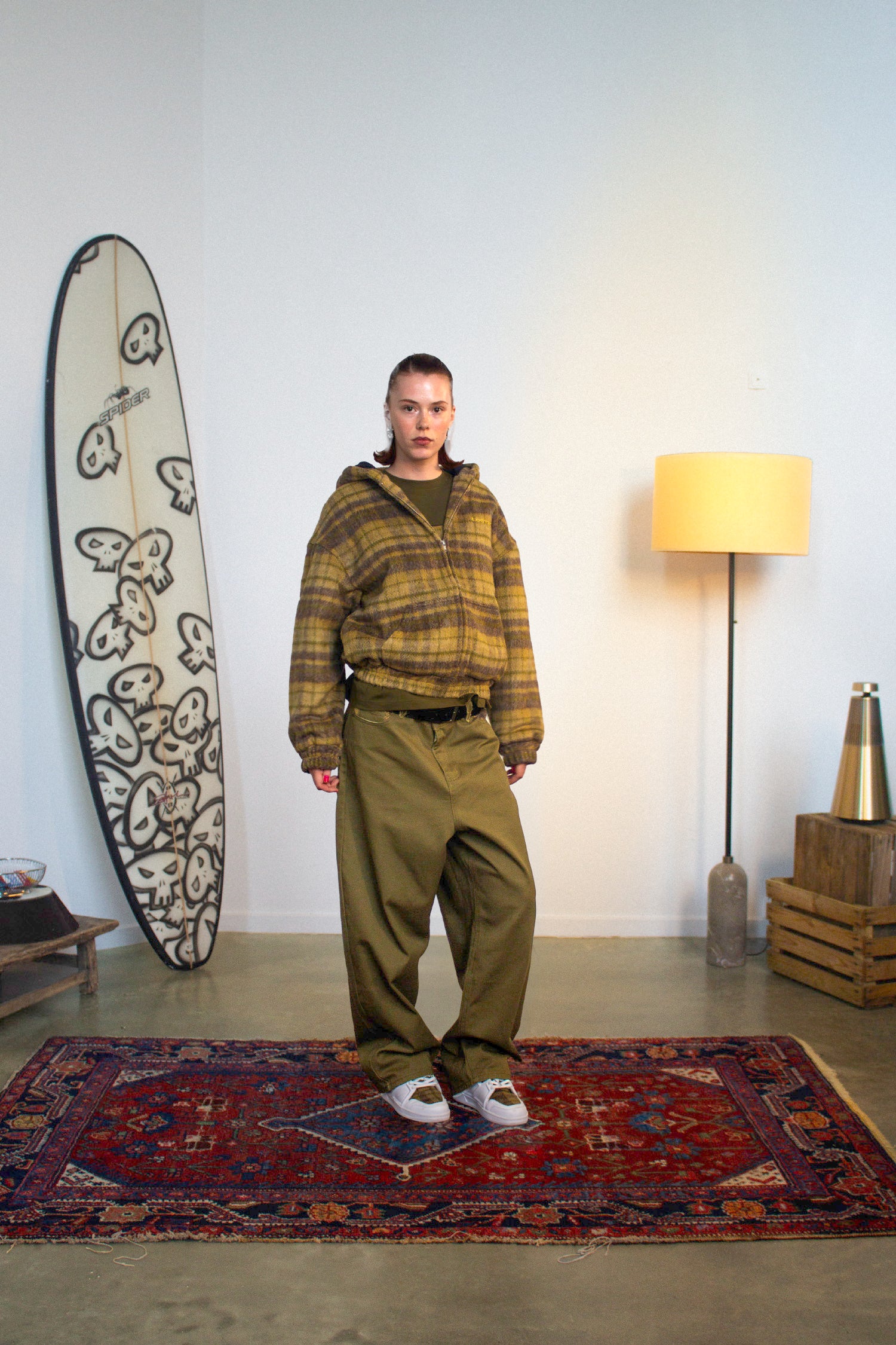 LOST BOYS CHECKERED WOOL JACKET Jacket Green Checkered
