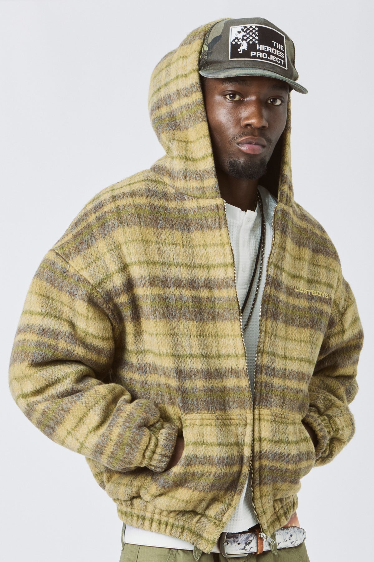 LOST BOYS CHECKERED JACKET Jacket Green Checkered