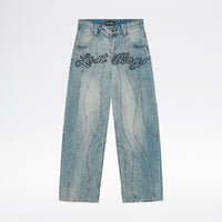 LOST BOYS CURVY OUTERSEAM JEANS Jeans Stonewashed Blue