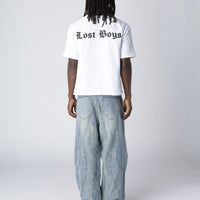 LOST BOYS CURVY OUTERSEAM JEANS Jeans Stonewashed Blue