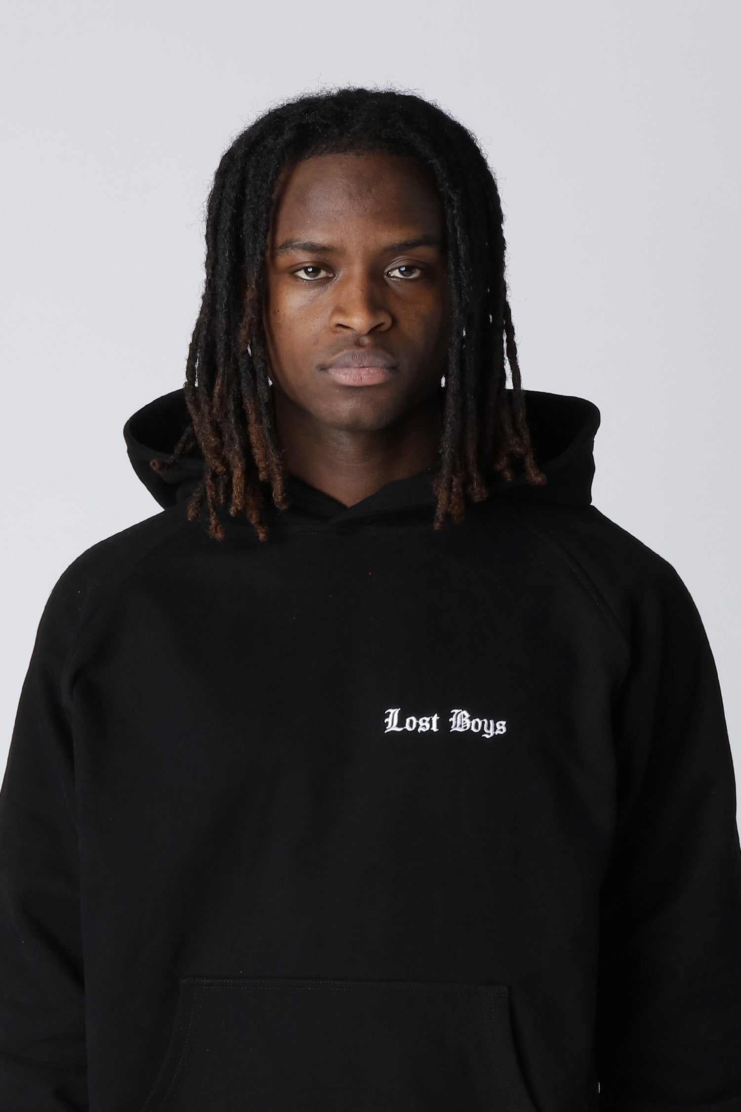 LOST BOYS EMBROIDERY LOGO HOODIE Sweat Black