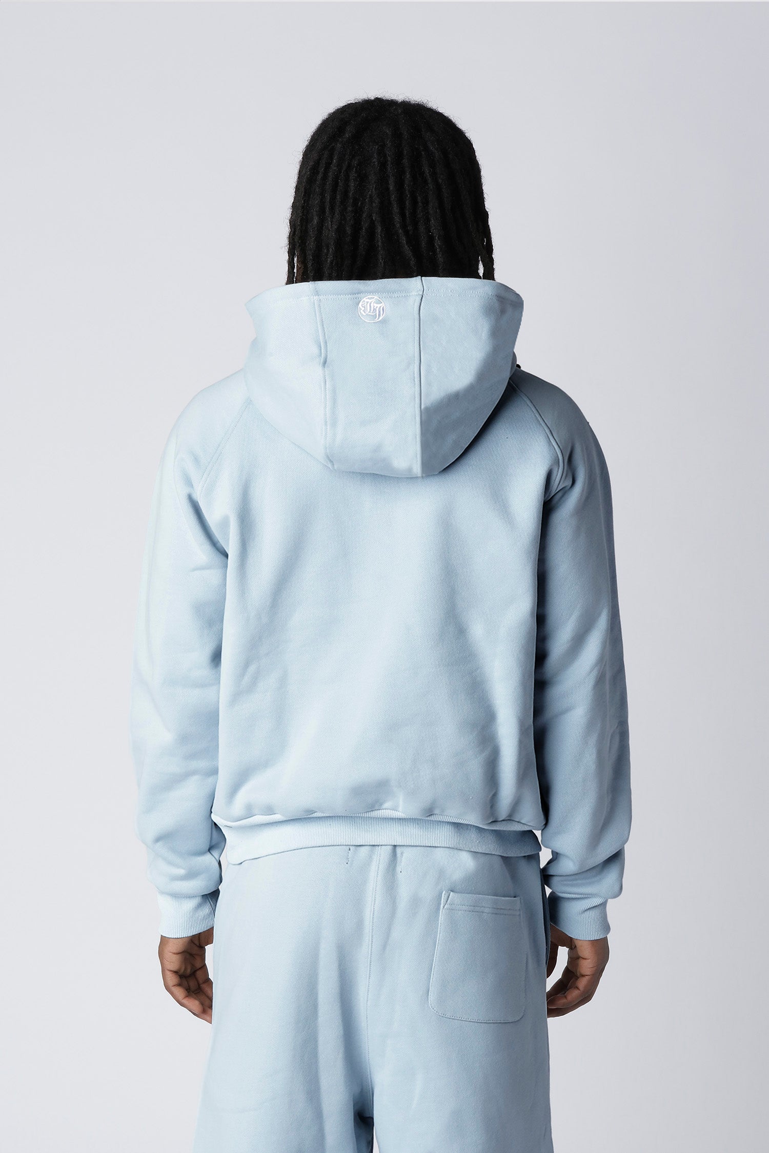 LOST BOYS EMBROIDERY LOGO HOODIE Sweat Clear blue