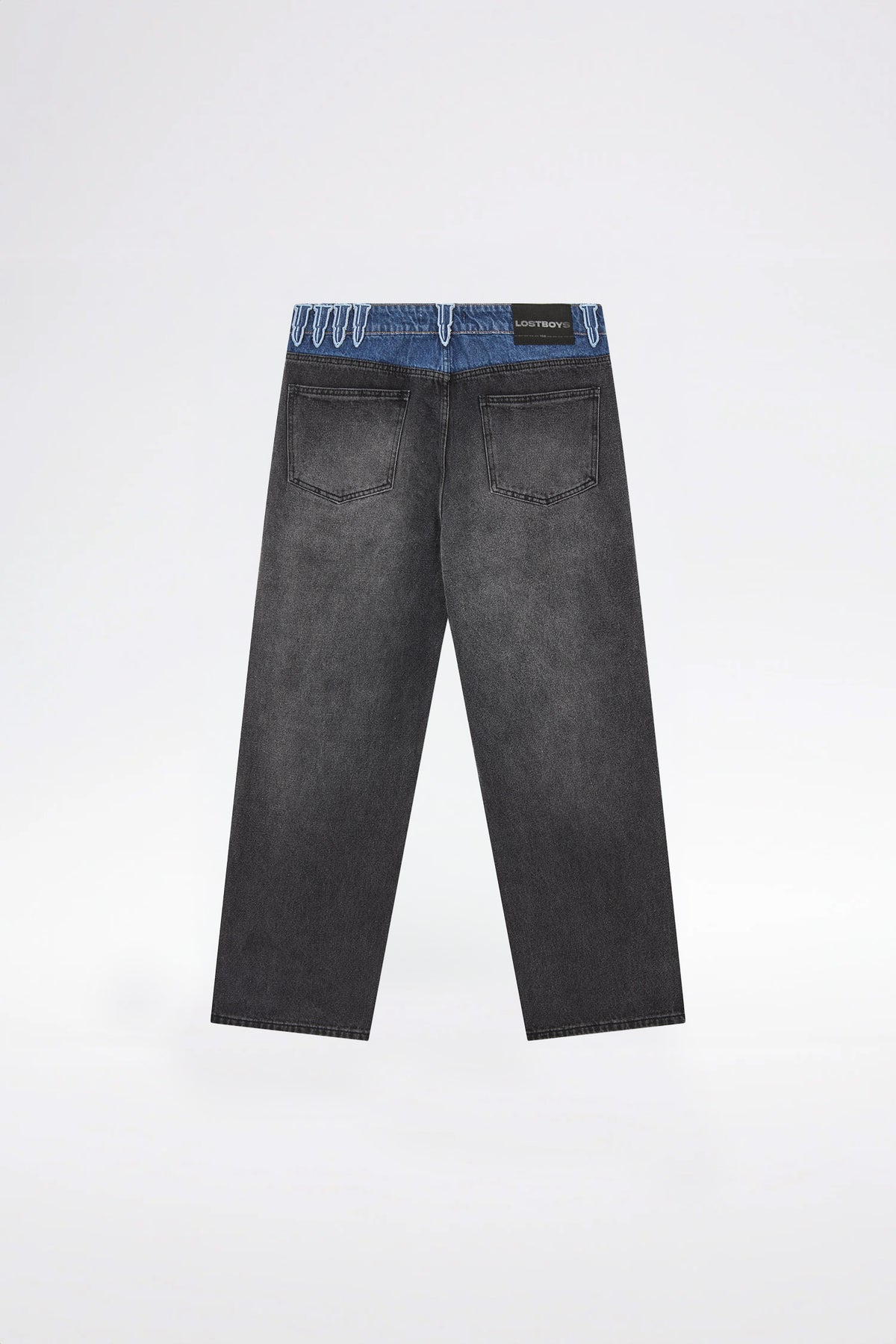 LOST BOYS FRAYED 180 JEANS Jeans Stonewashed Black