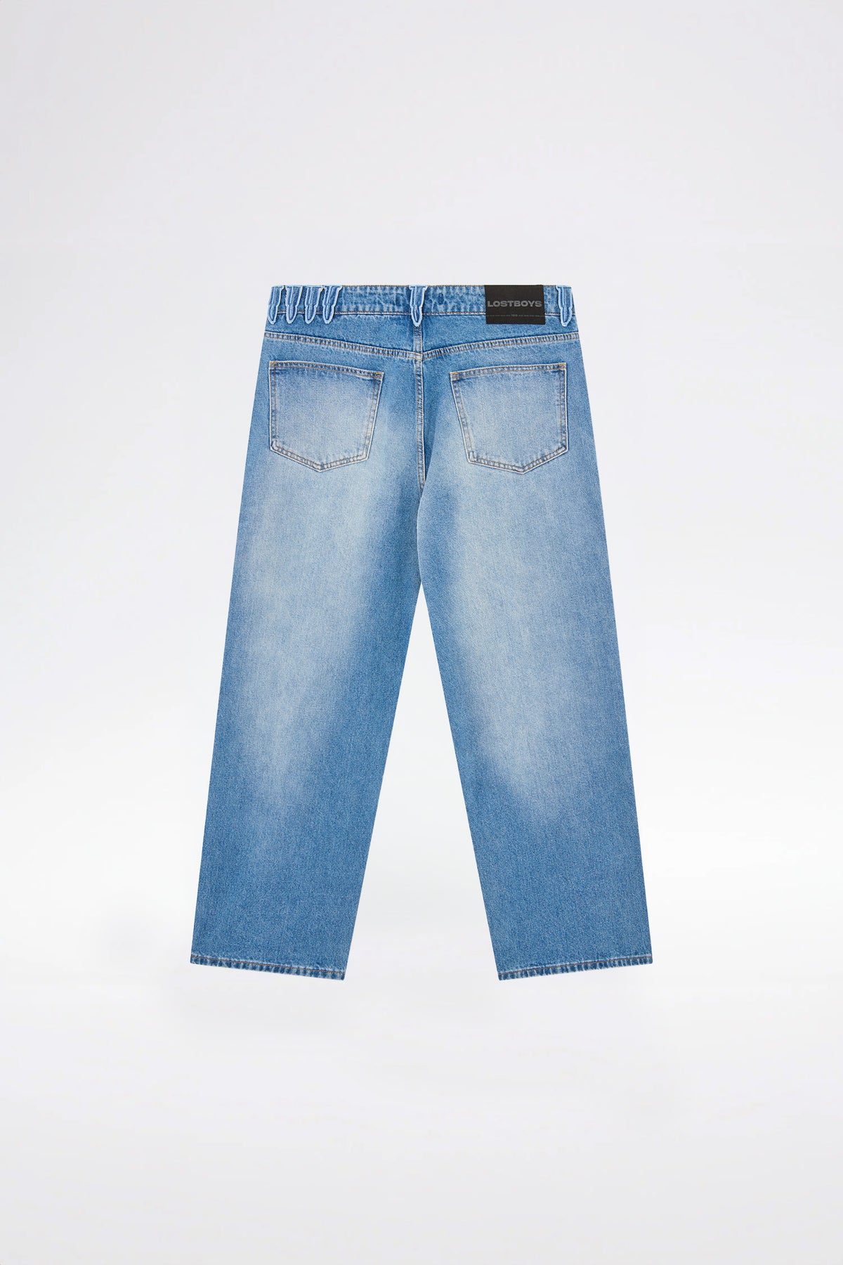 LOST BOYS FRAYED 180 JEANS Jeans Stonewashed Blue