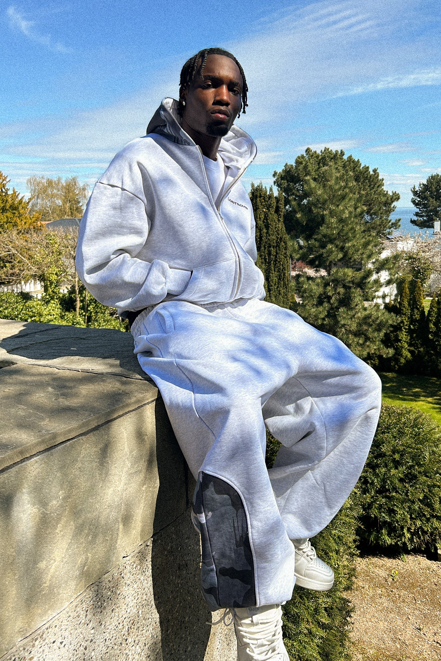 LOST BOYS HEAVYHITTER ZIP HOODIE Sweat Gray