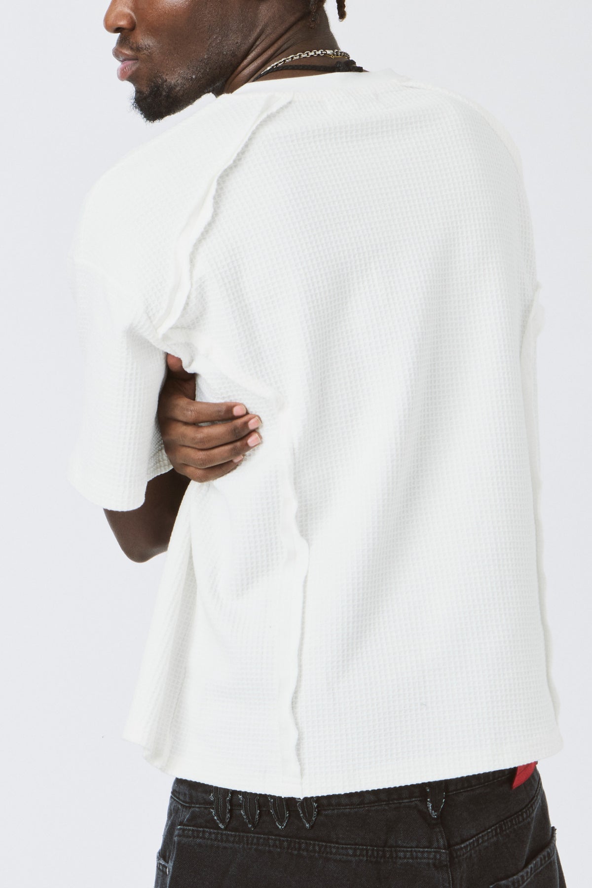 LOST BOYS HENLEY WAFFLE TEE T-Shirt White