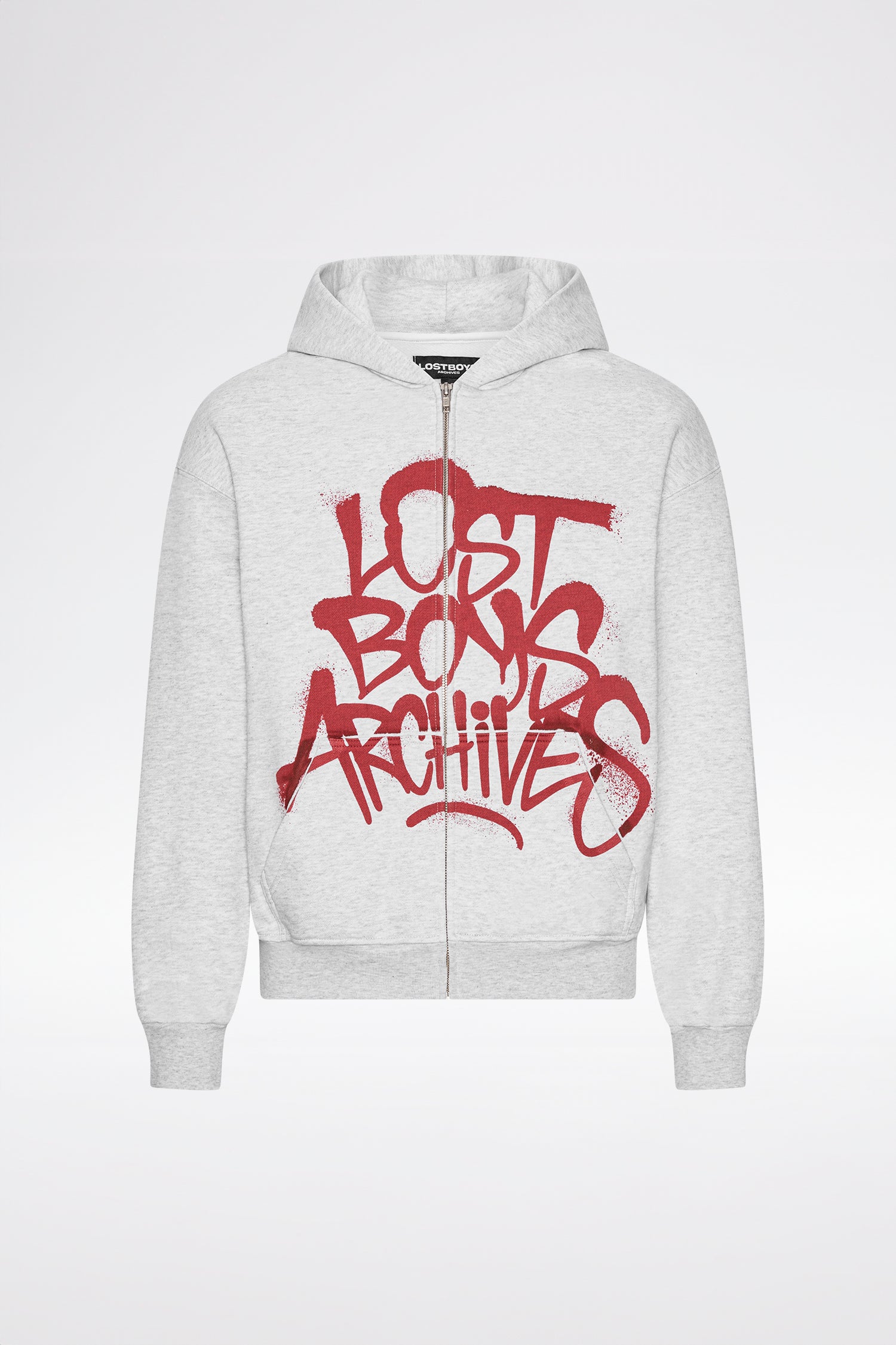 LOST BOYS LBA-TAG ZIP HOODIE Sweat Gray