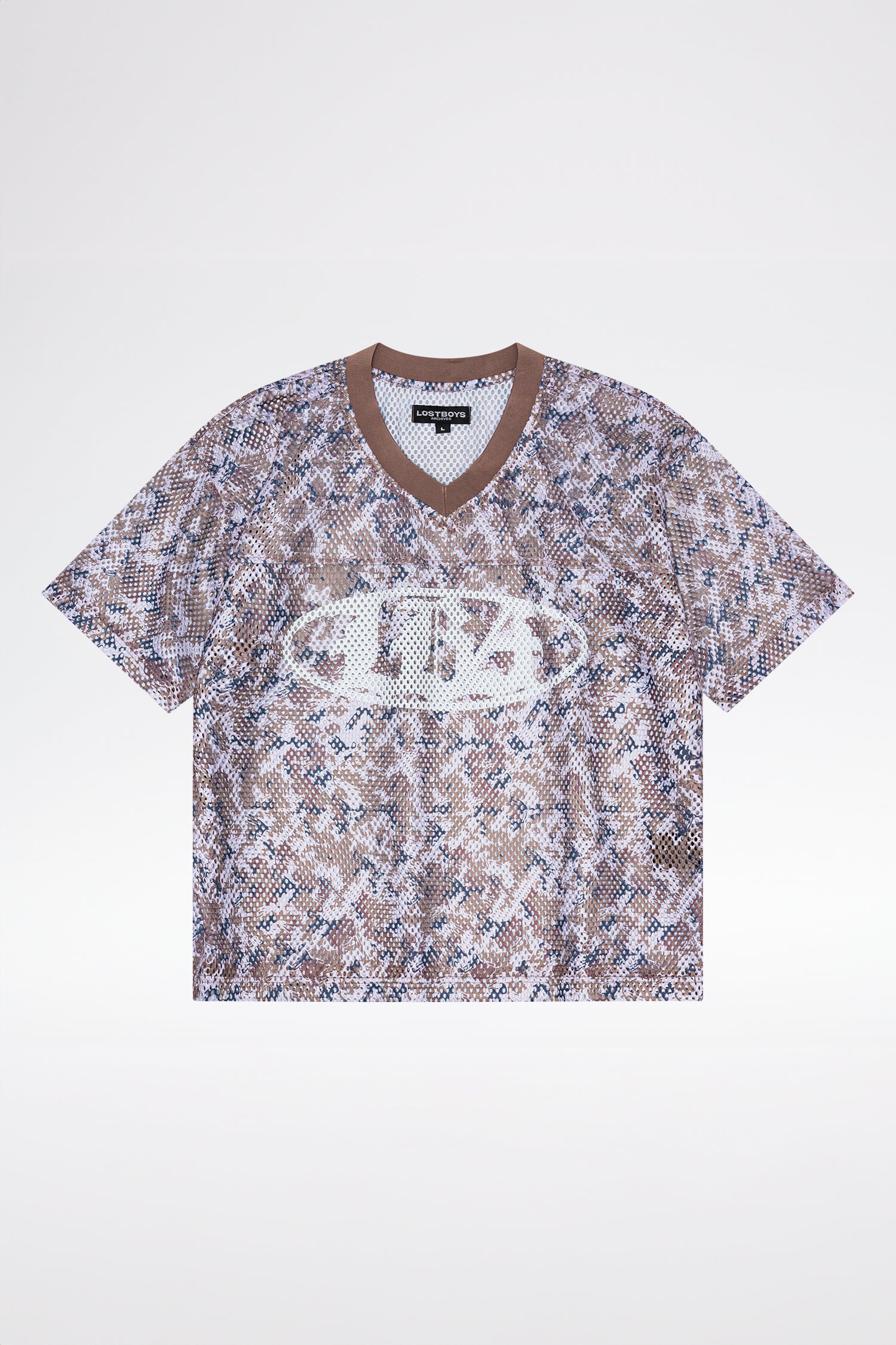 LOST BOYS LBA PLATE CAMO JERSEY T-Shirt Brown Camo
