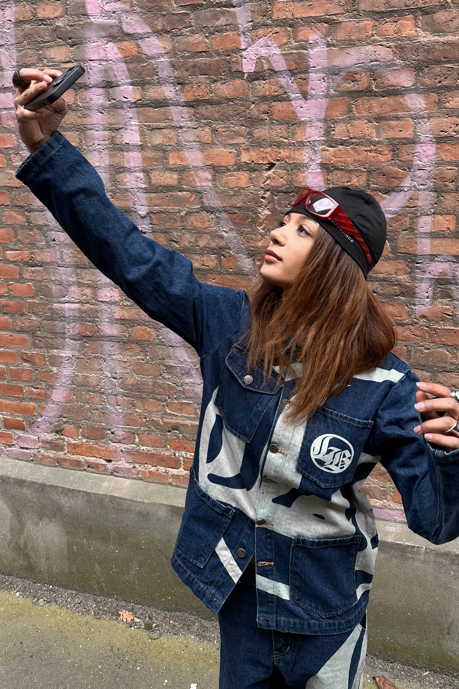 LOST BOYS LOGO DENIM JACKET Jacket Dark Blue