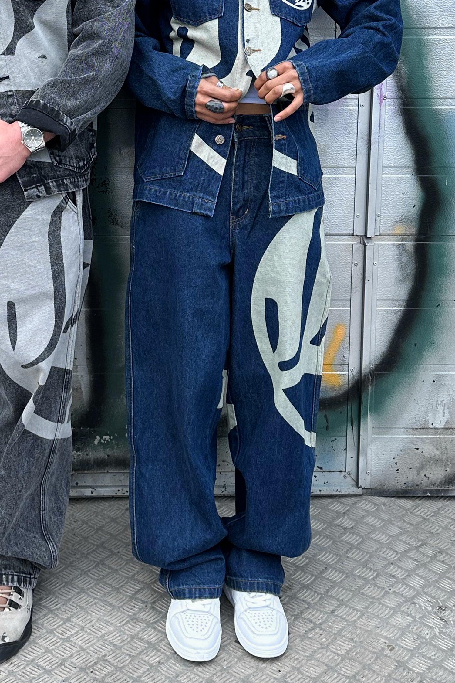 LOST BOYS LOGO DENIM JEANS Jeans Dark Blue