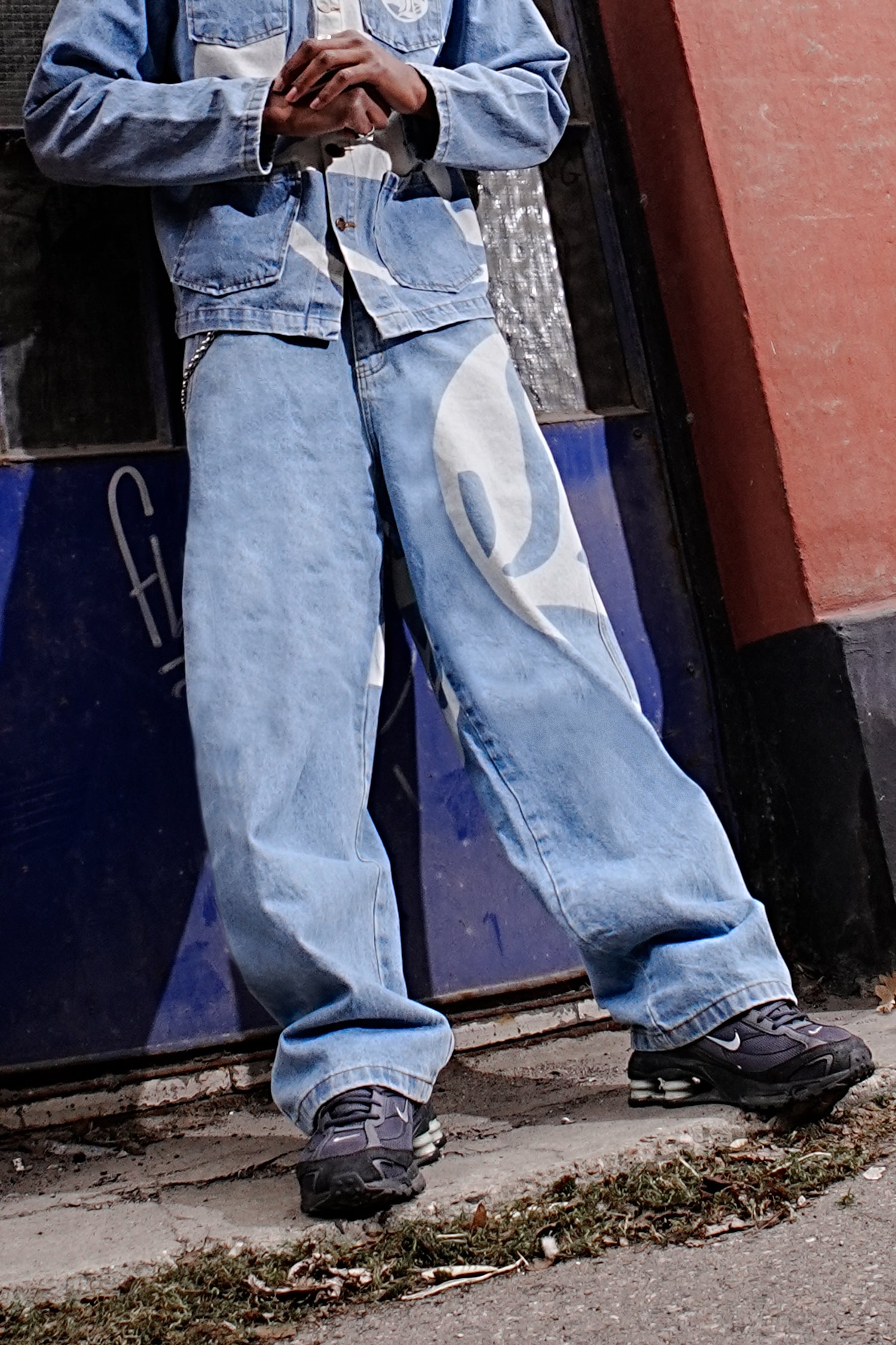 LOST BOYS LOGO DENIM JEANS Jeans Light Blue