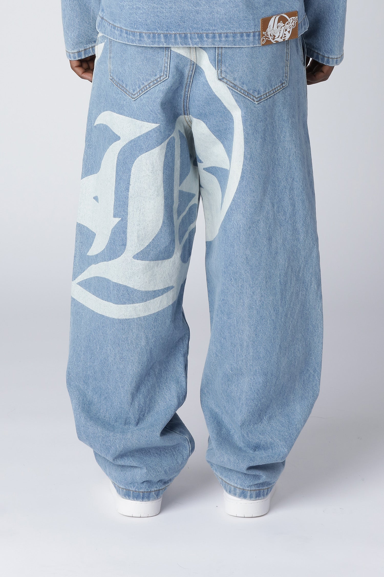 LOST BOYS LOGO DENIM JEANS Jeans Light Blue