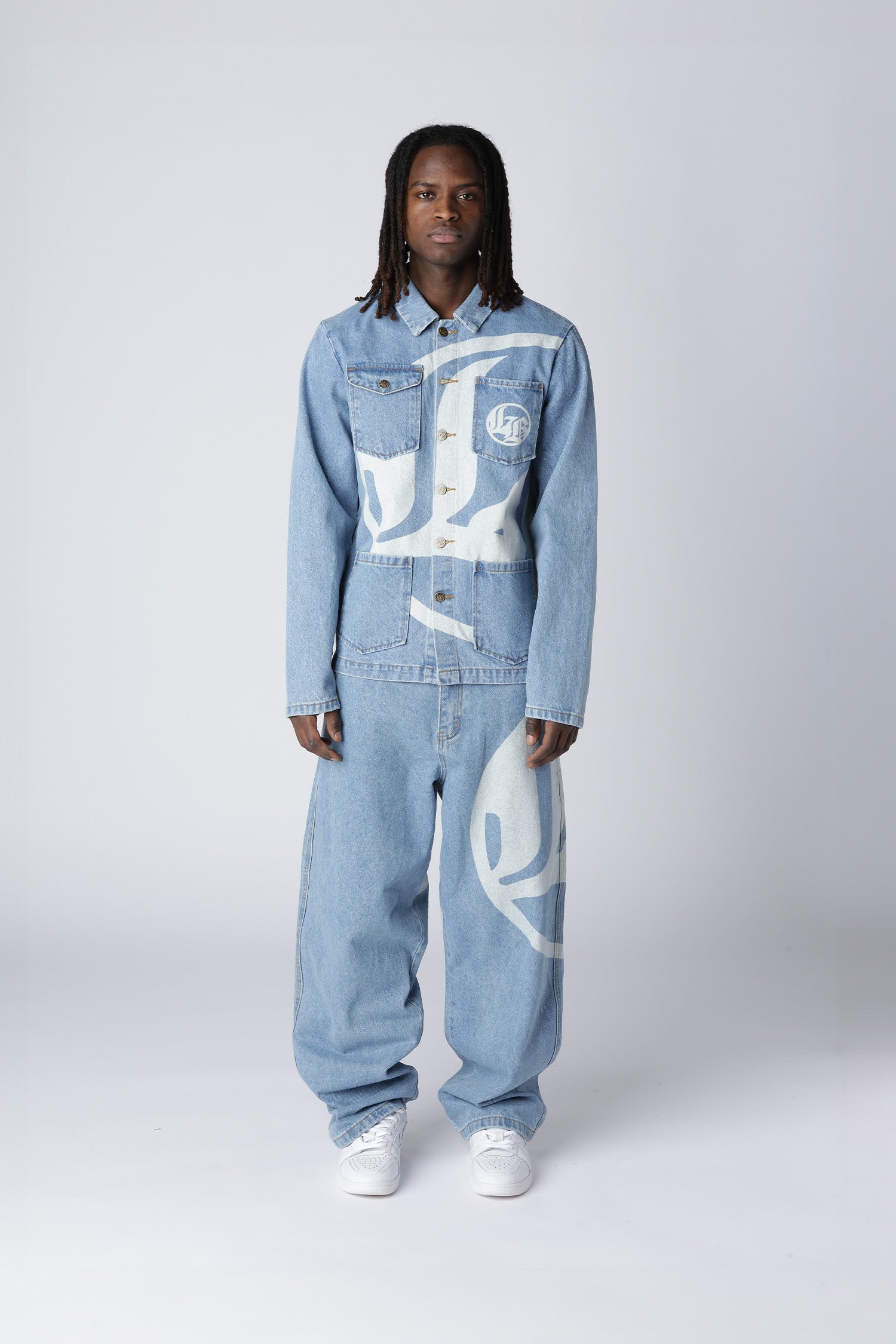 LOST BOYS LOGO DENIM JEANS Jeans Light Blue