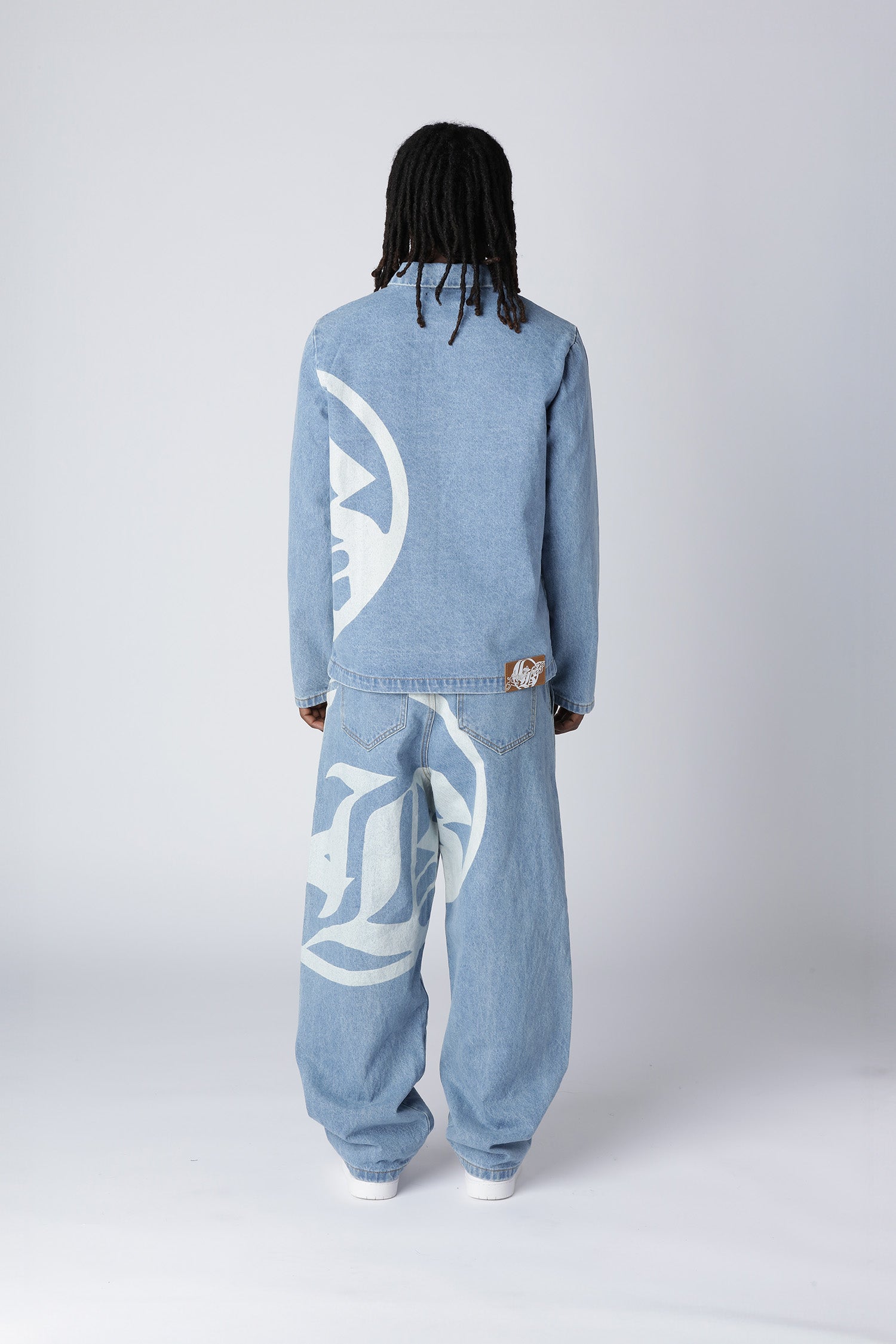 LOST BOYS LOGO DENIM JEANS Jeans Light Blue