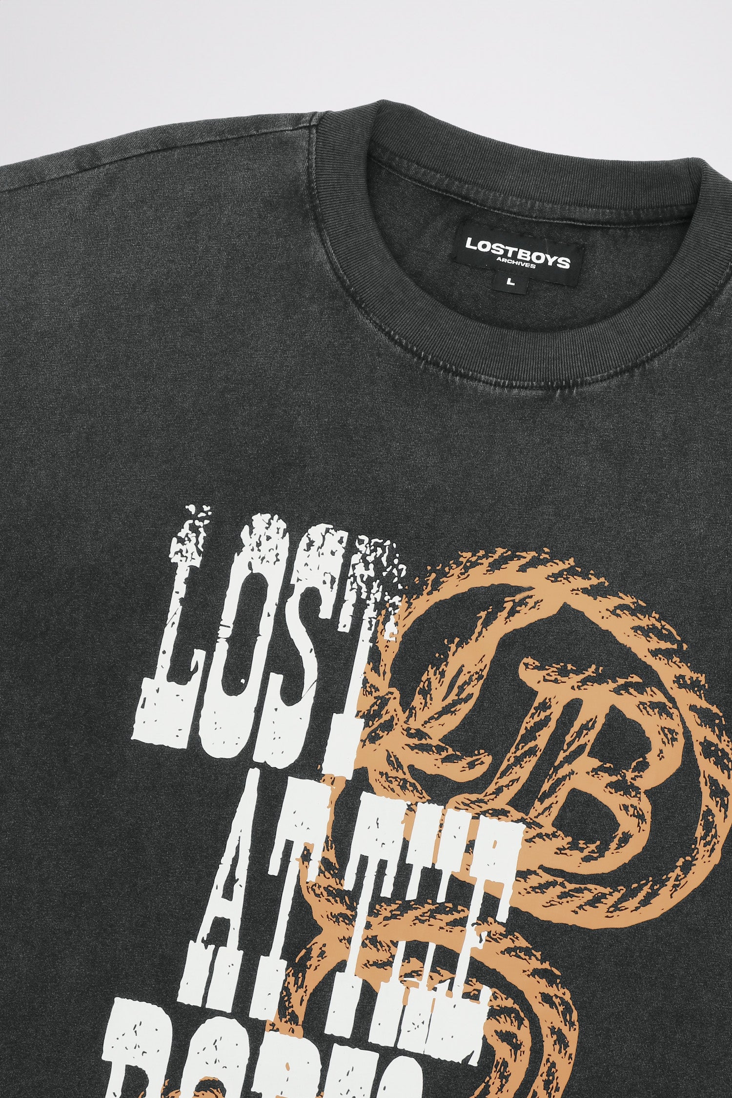 LOST BOYS LOST AT THE RODEO TEE T-Shirt Washed Black