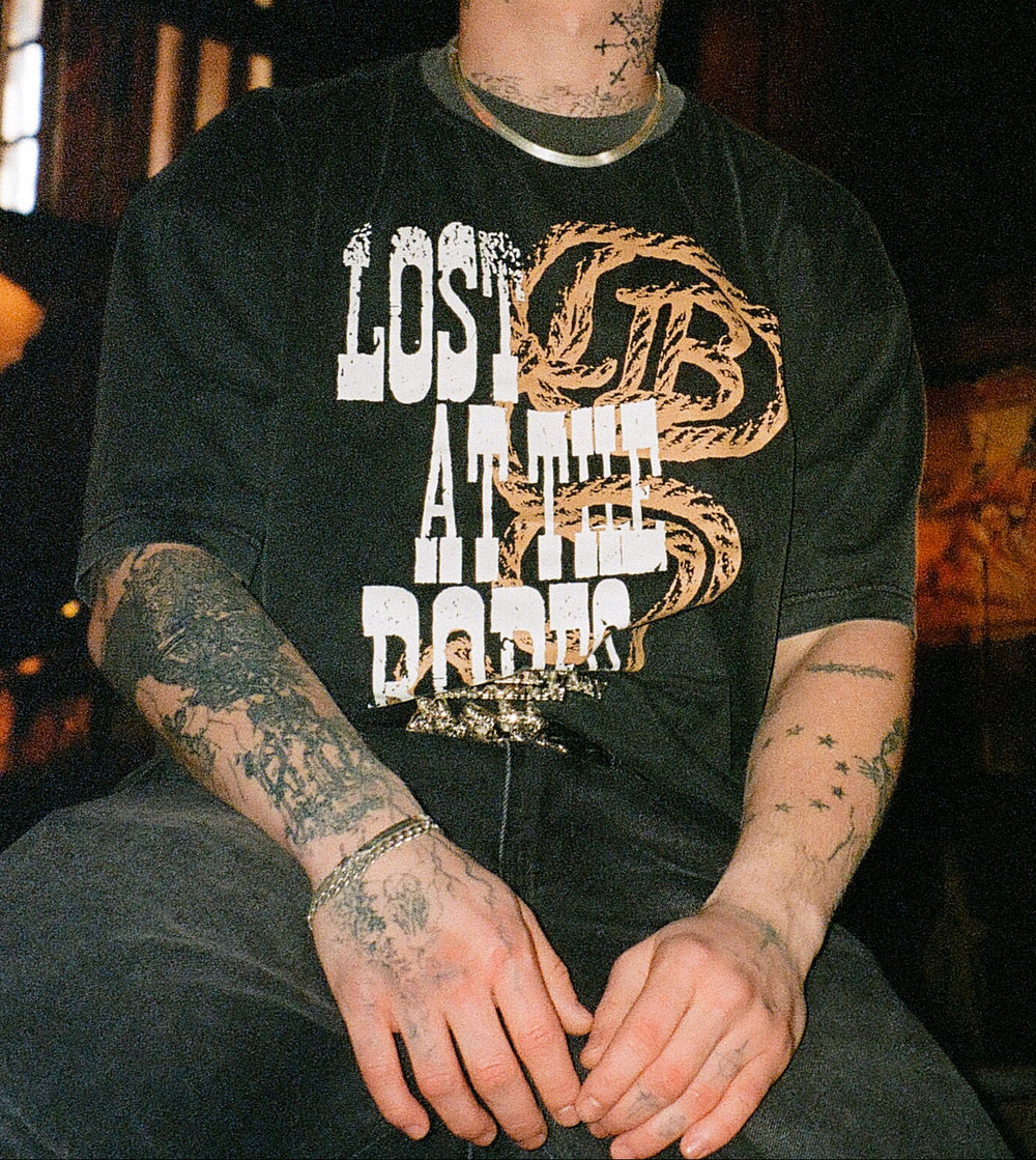 LOST BOYS LOST AT THE RODEO TEE T-Shirt Washed Black
