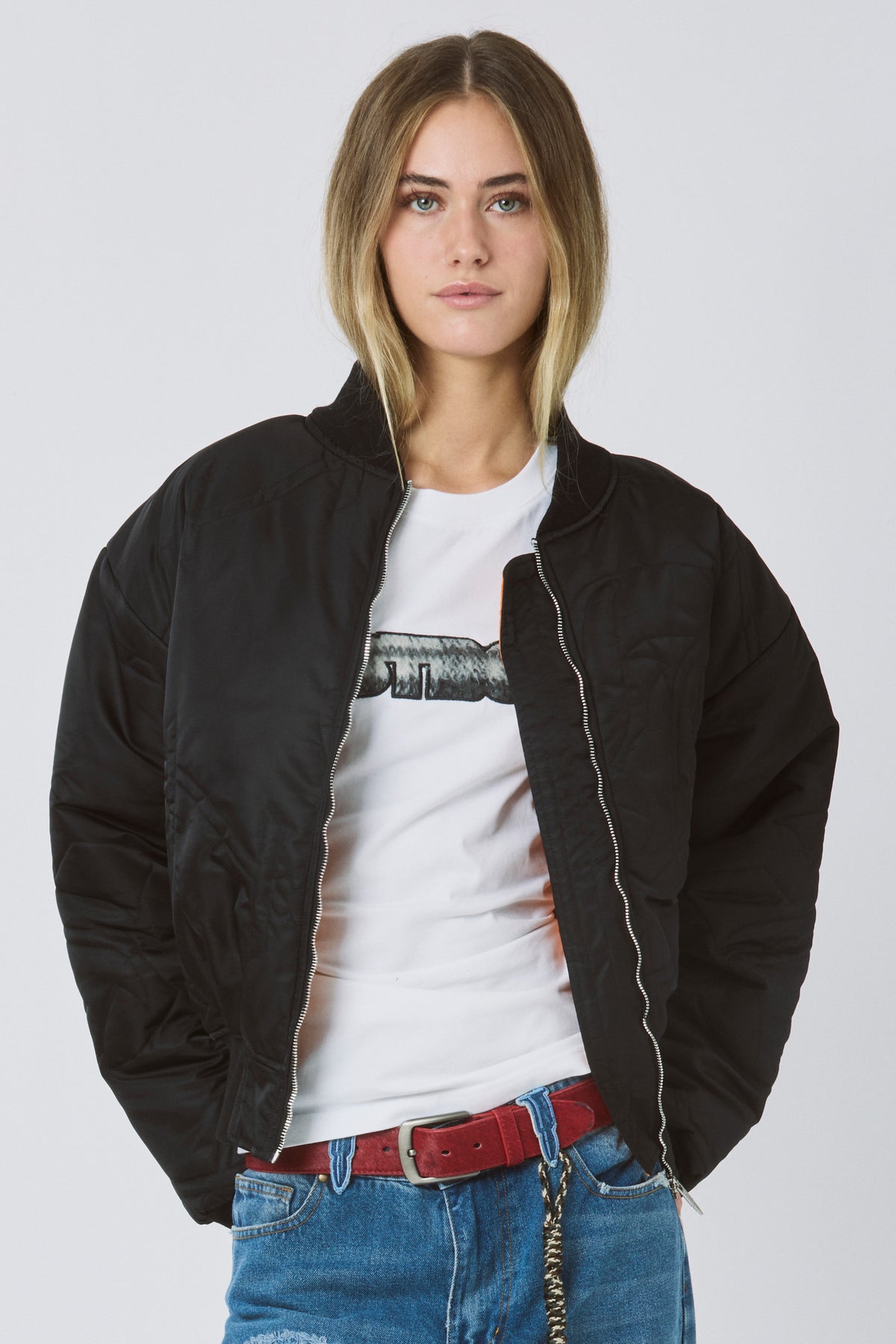 LOST BOYS MONOGRAM BOMBER JACKET Jacket Black