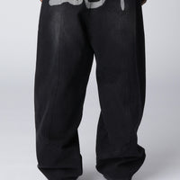 LOST BOYS OUTERSEAM LOGO JEANS Jeans Stonewashed Black