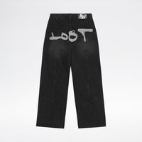 LOST BOYS OUTERSEAM LOGO JEANS Jeans Stonewashed Black
