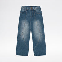 LOST BOYS OUTERSEAM LOGO JEANS Jeans Stonewashed Indigo Blue