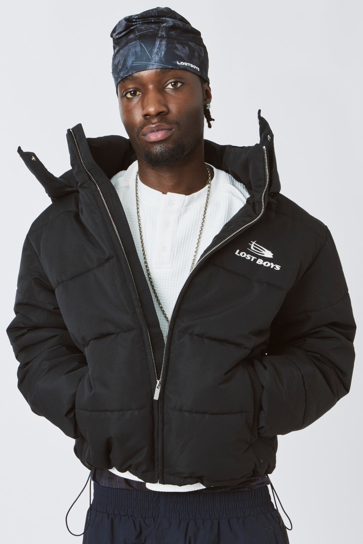LOST BOYS PUFFER JACKET Jacket Black