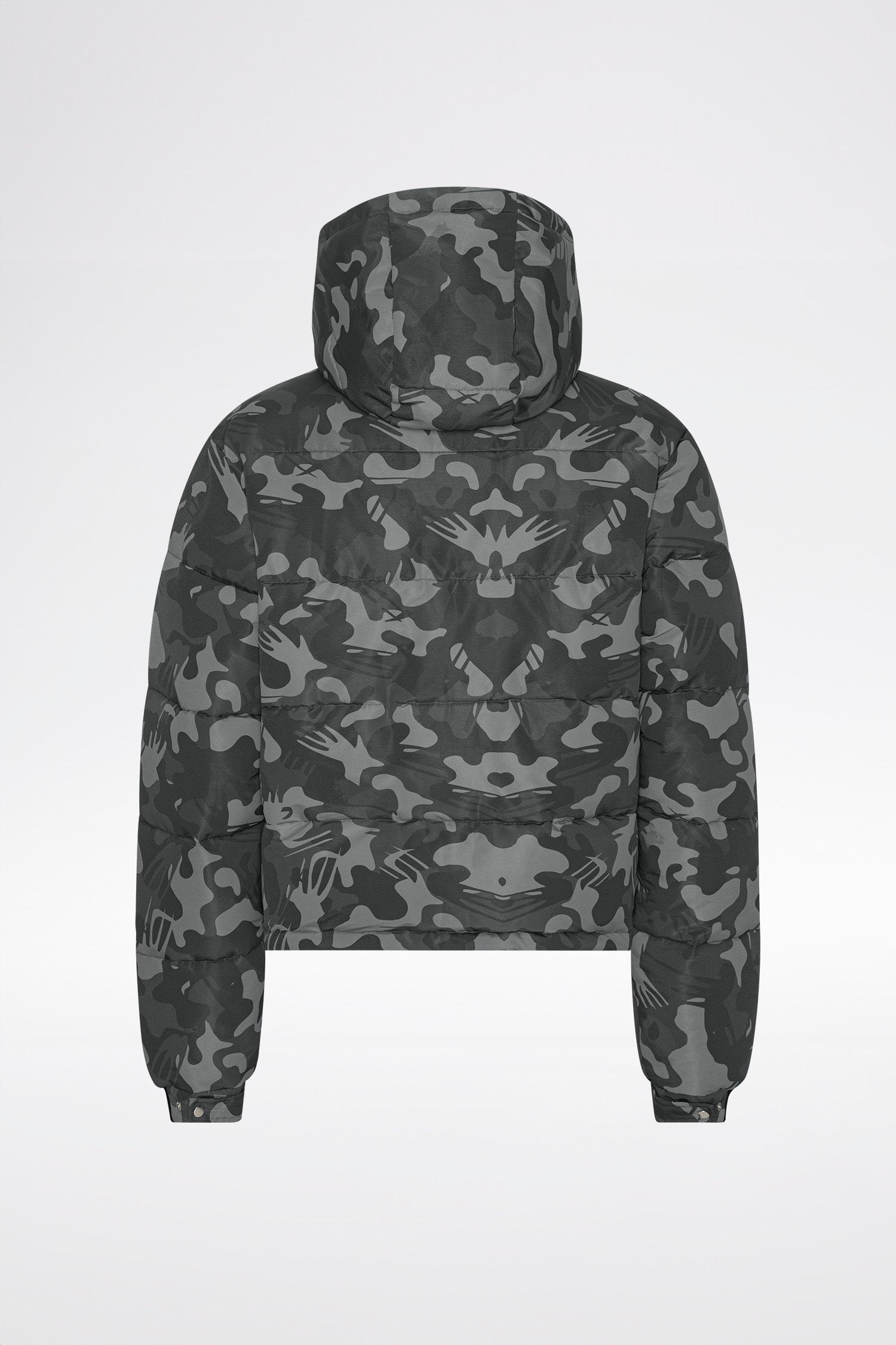 LOST BOYS PUFFER JACKET Jacket Black Logo Camouflage