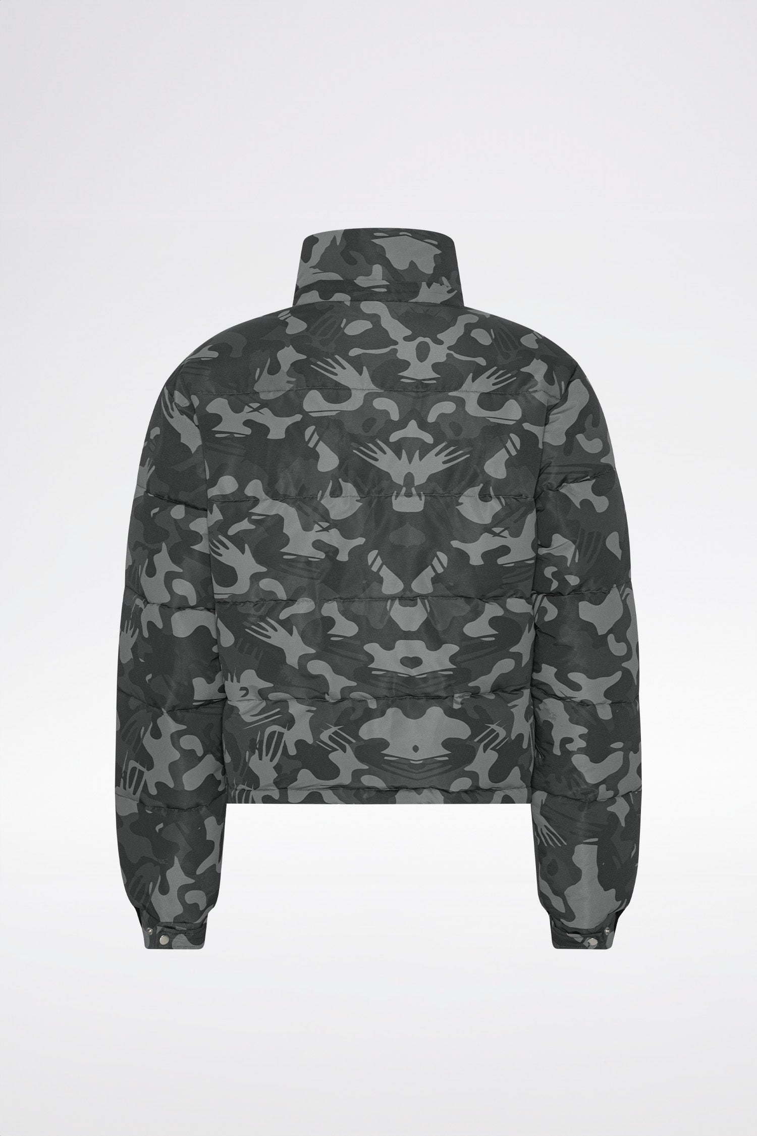 LOST BOYS PUFFER JACKET Jacket Black Logo Camouflage