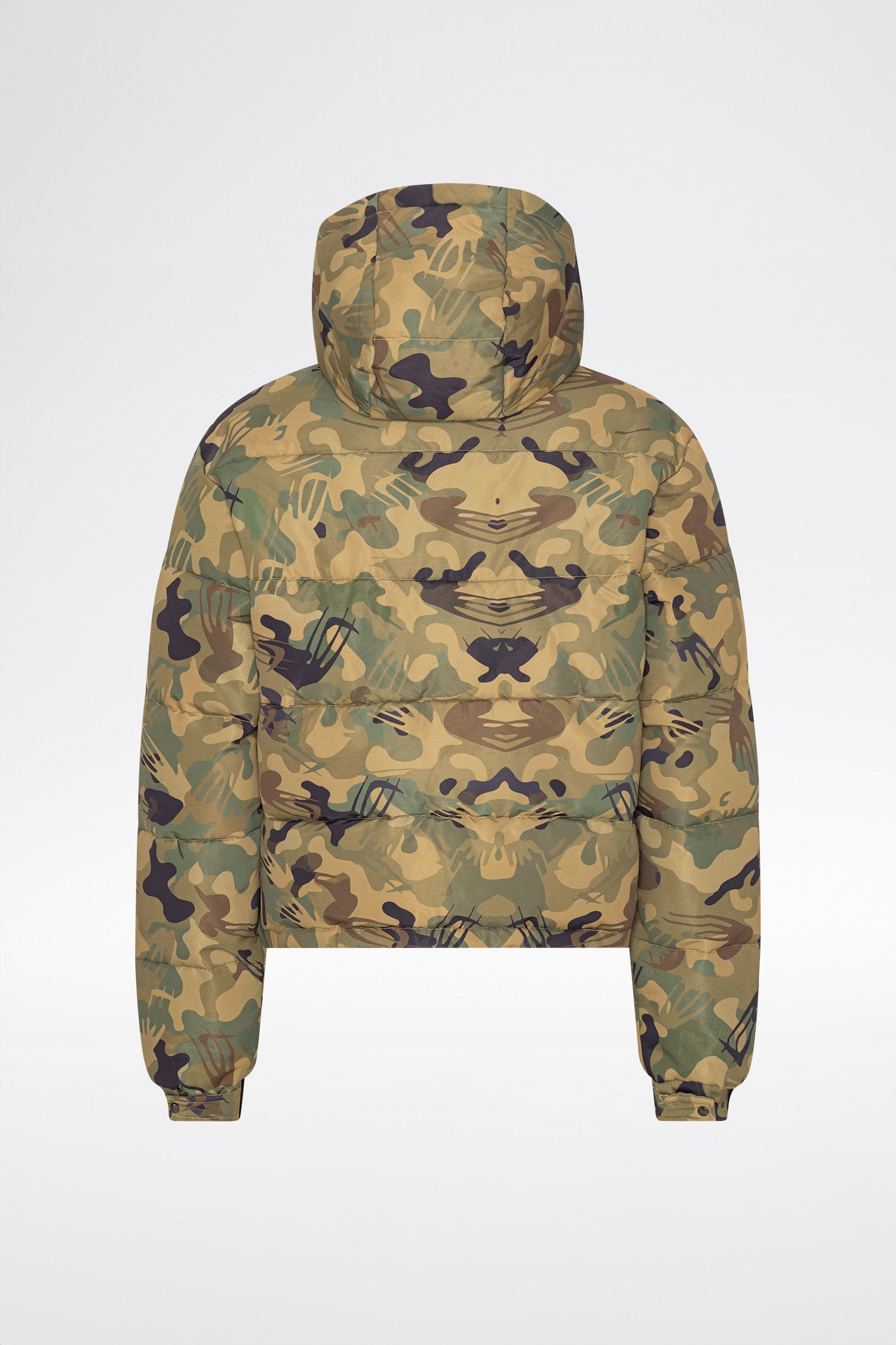 LOST BOYS PUFFER JACKET Jacket Green Logo Camouflage
