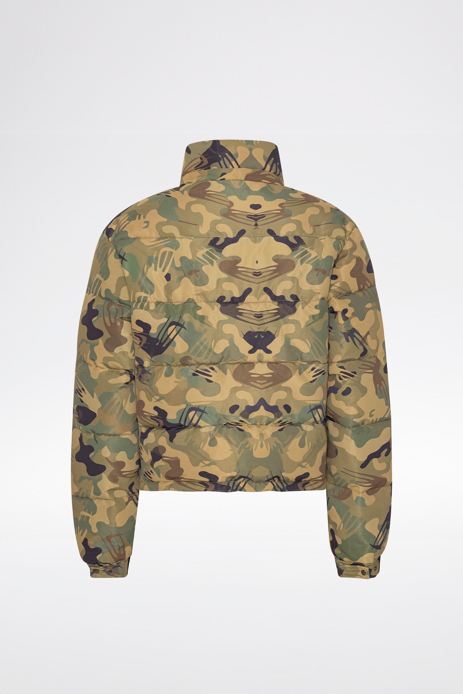 LOST BOYS PUFFER JACKET Jacket Green Logo Camouflage