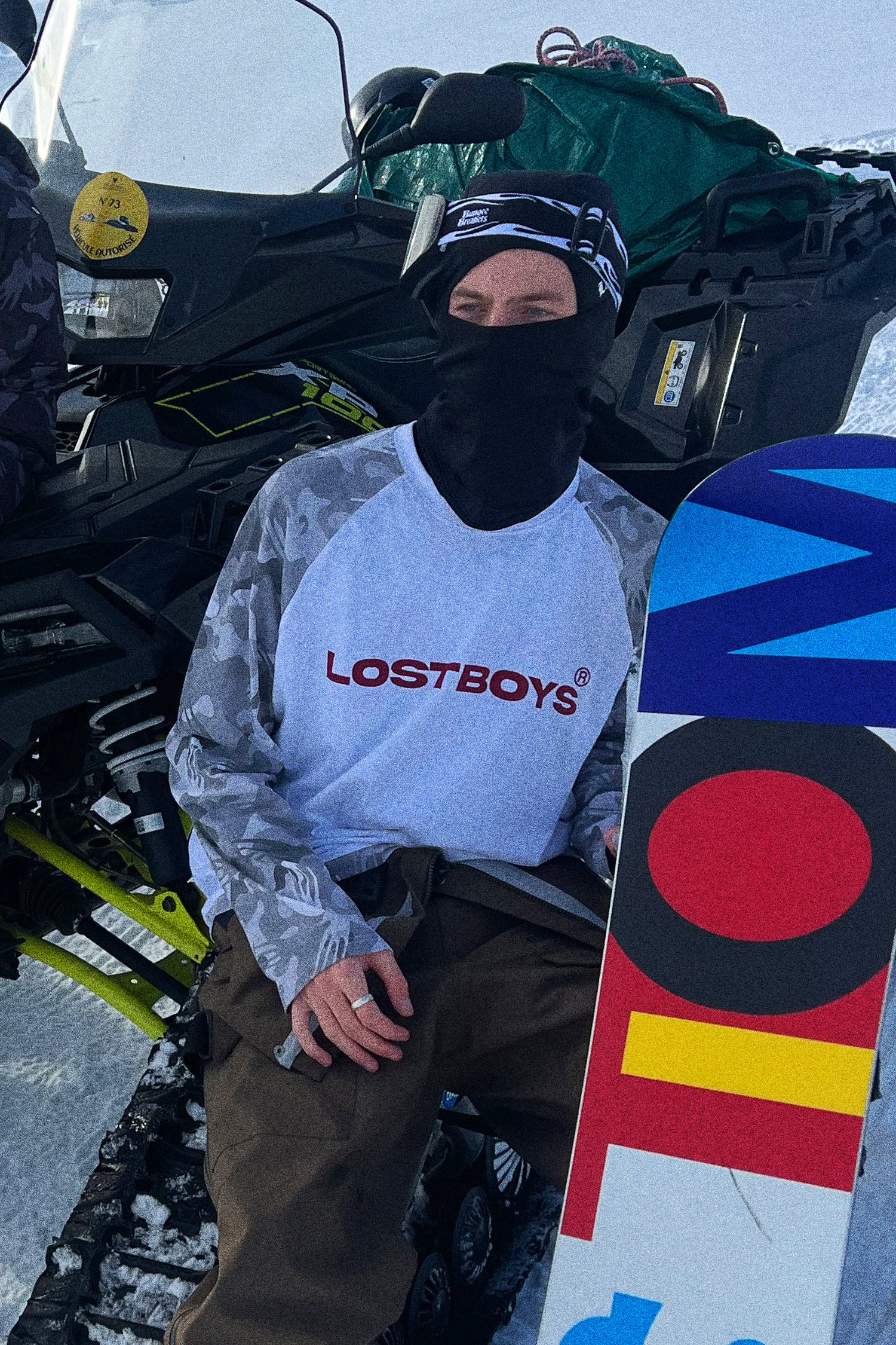 LOST BOYS SCRIPT LOGO RAGLAN LS Long Sleeve T-shirt Snow Camouflage