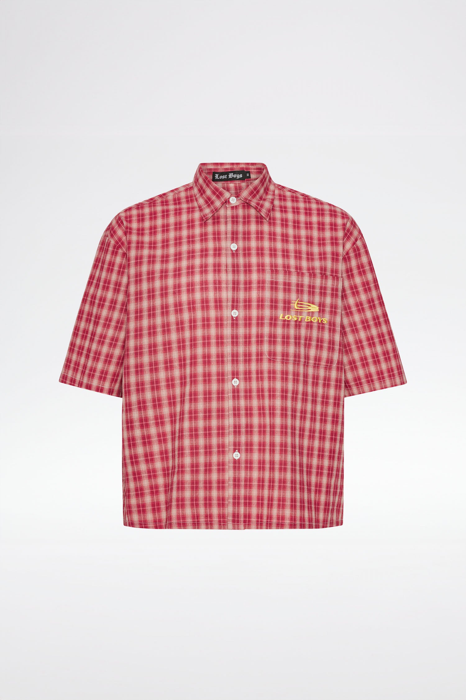 LOST BOYS SHORT SLEEVED SHIRT Shirt Red Tartan