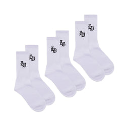 WHITE LB SOCKS (3-PACK)